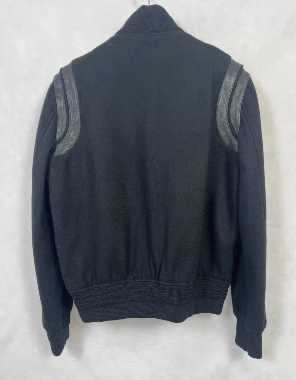 Saint Laurent Paris Saint Laurent Paris Black wool paneled leather Teddy jacket Size US S / EU 44-46 / 1 - 2 Thumbnail