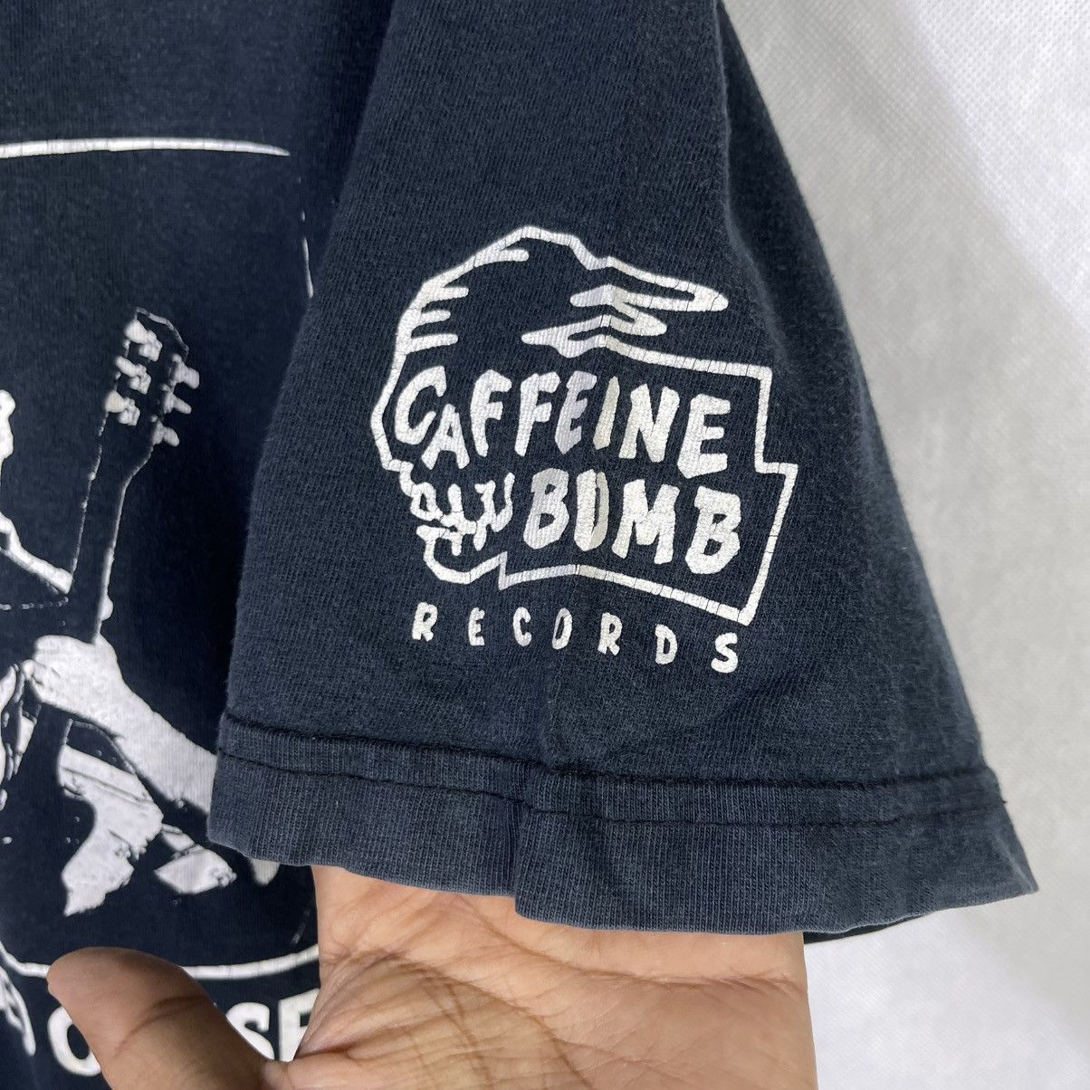 Band Tees × Vintage Vintage Y2k Japanese Band Neutral Caffein Bomb Record Tshirt Size US L / EU 52-54 / 3 - 5 Thumbnail