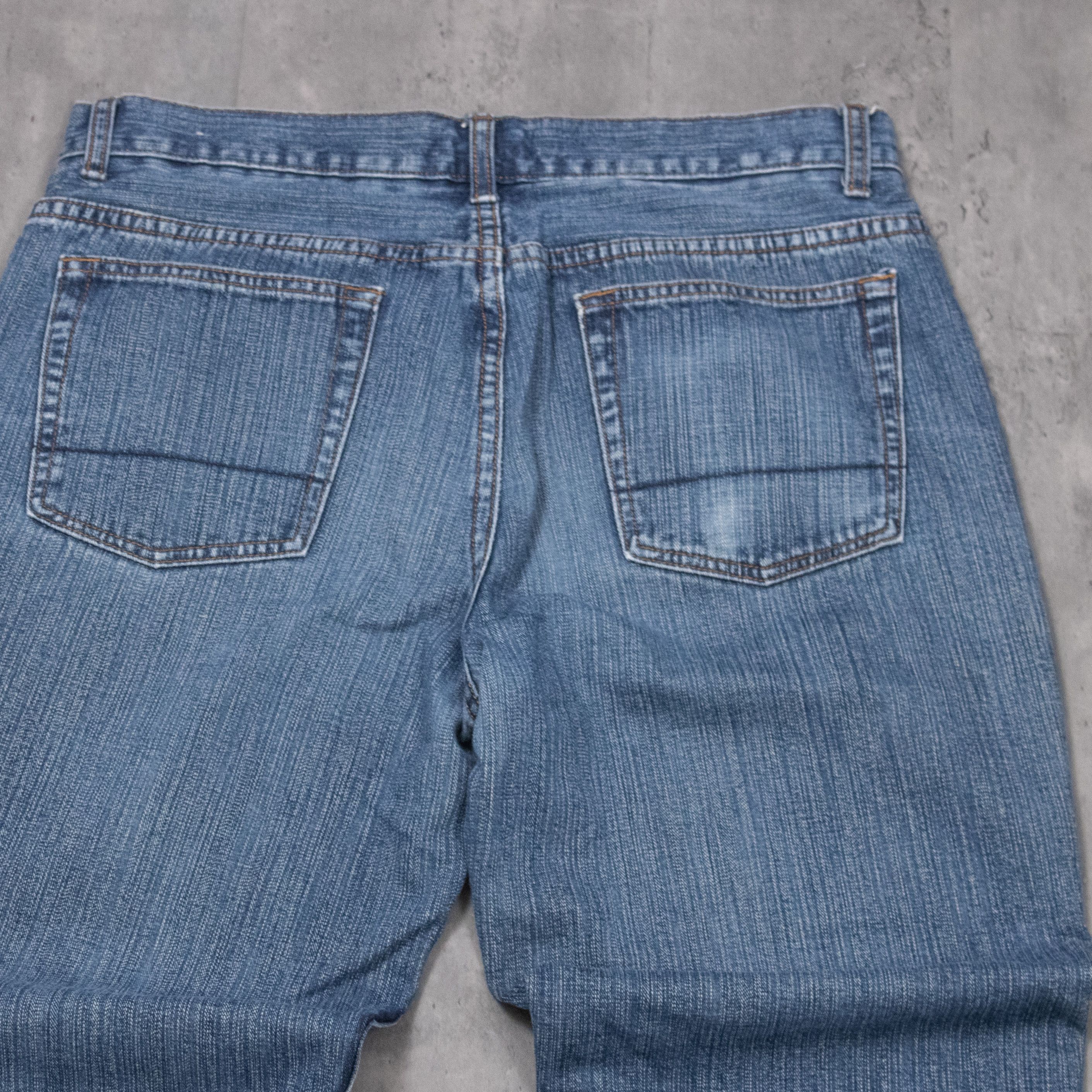 Japanese Brand Vintage Y2K Bluenotes Baggy Mid Wash Wide Leg Denim Jeans Size US 34 / EU 50 - 15 Thumbnail