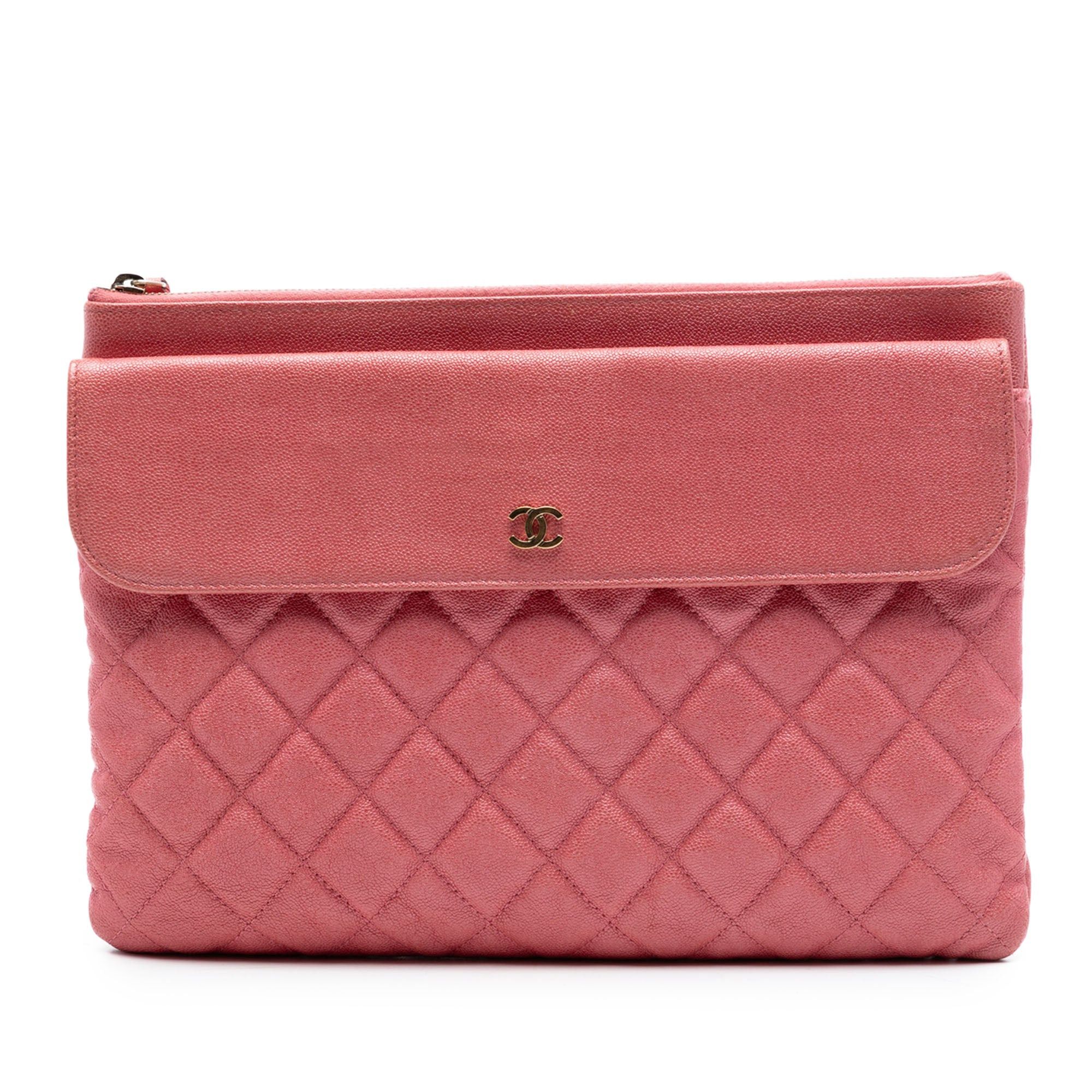 Chanel Medium Iridescent Quilted Caviar Flap Cosmetic Case Size ONE SIZE - 1 Thumbnail