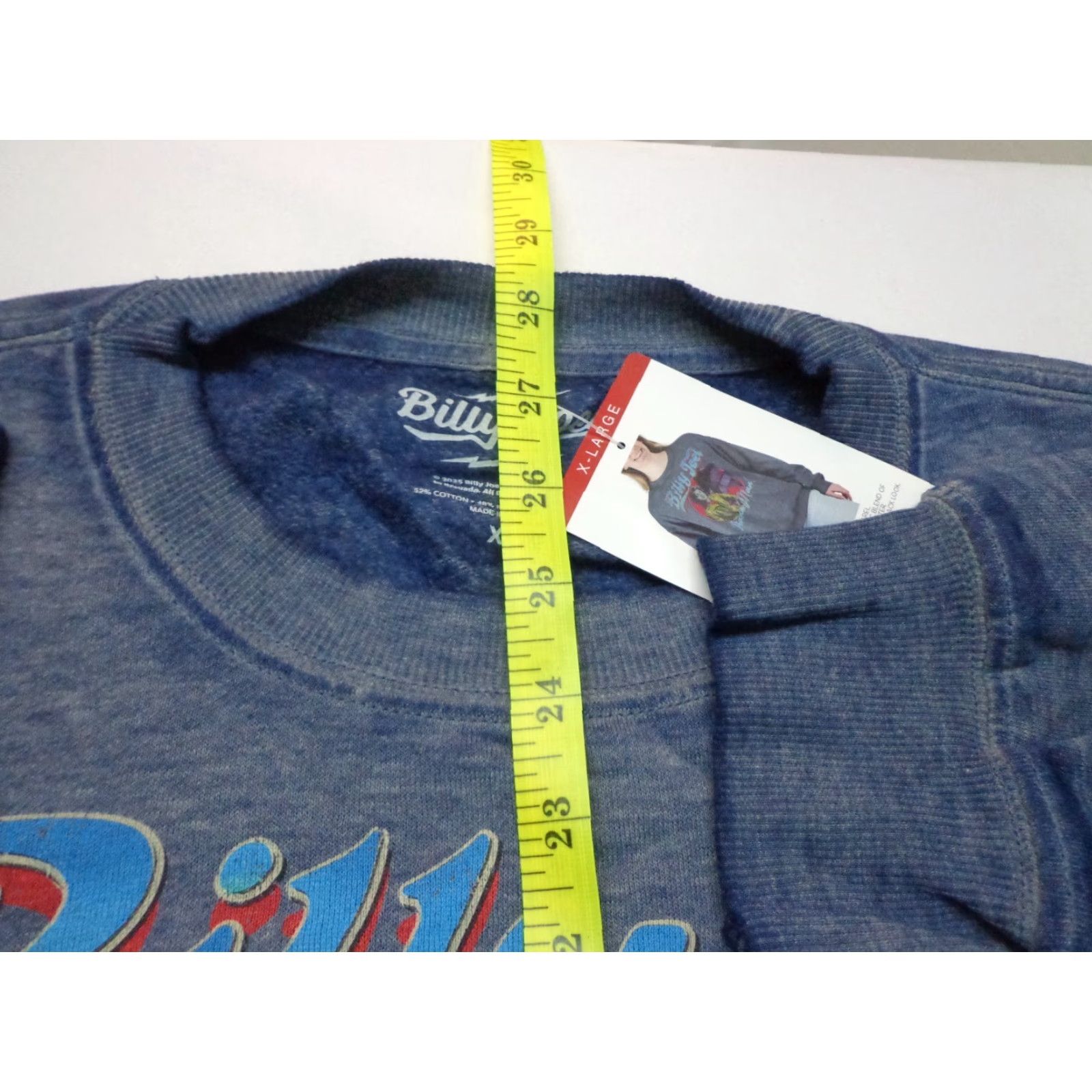 Vintage BILLY JOEL Piano Man! Women's Crewneck Sweatshirt XL Blue Pullover Cotton Blend Size XL / US 12-14 / IT 48-50 - 6 Thumbnail