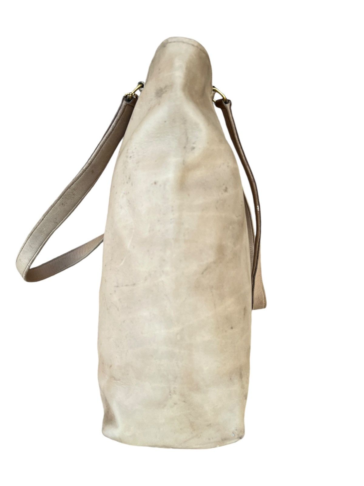 Coach × Leather Vintage 90s COACH Distress Stains Patina Leather Tote Bag Size ONE SIZE - 11 Thumbnail