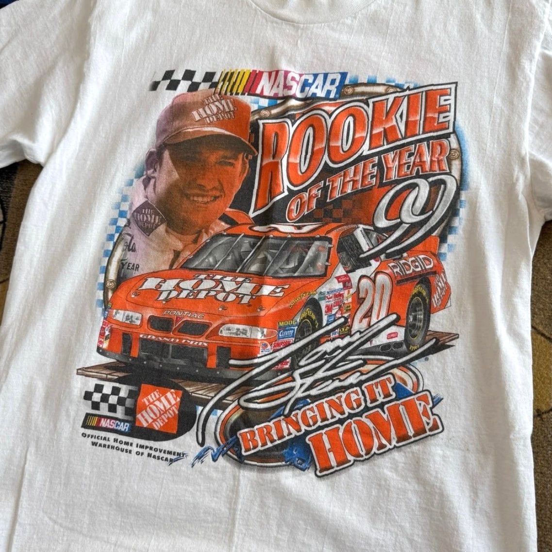 Chase Authentics VINTAGE 1999 Home Depot Nascar T-Shirt Men Medium White Short Sleeve Racing Cars 90s Sports Double Sided Size US M / EU 48-50 / 2 - 4 Thumbnail
