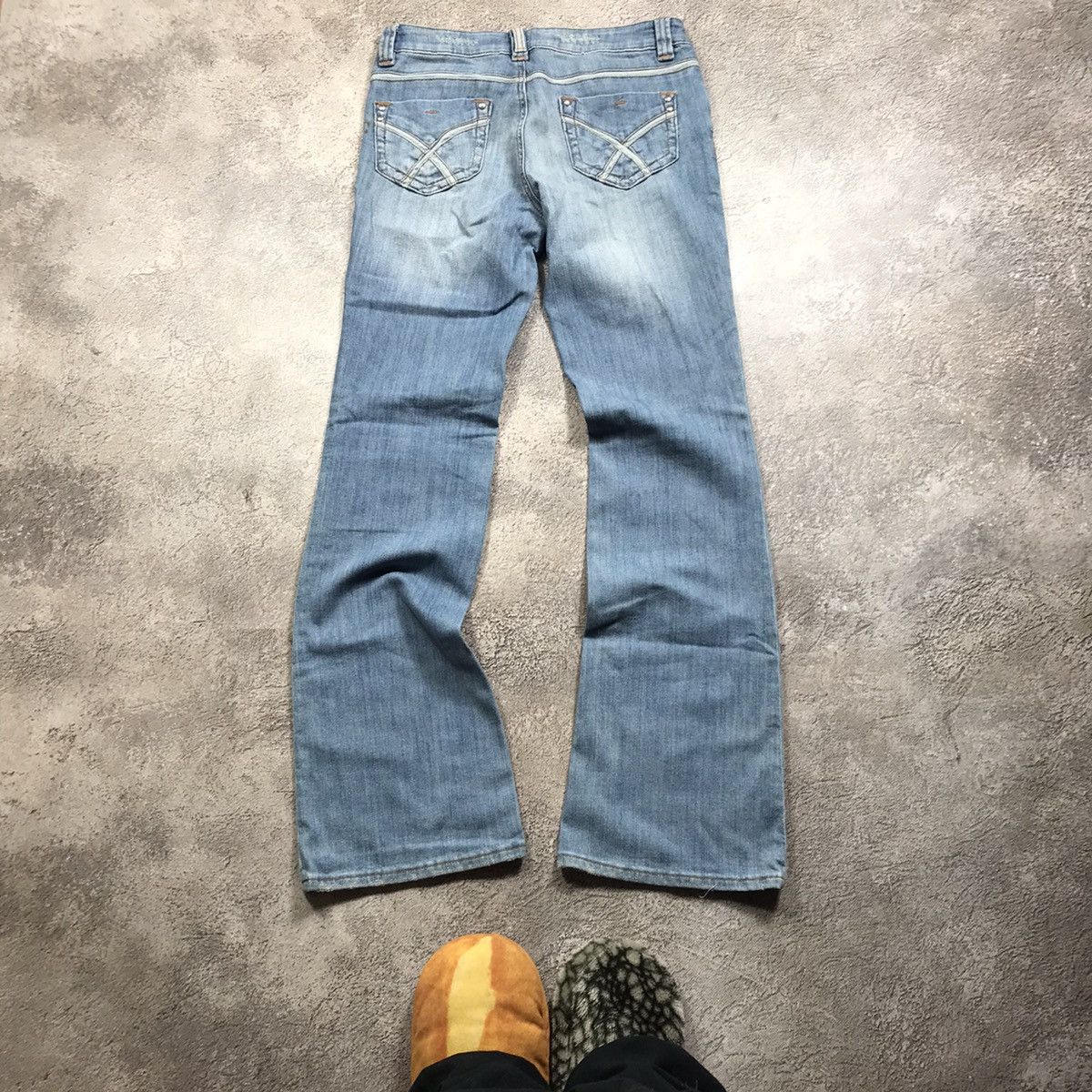 Vintage Vintage Y2K Baggy Distressed Wide Leg Jeans Grunge Logo 29 Size 29" - 4 Thumbnail