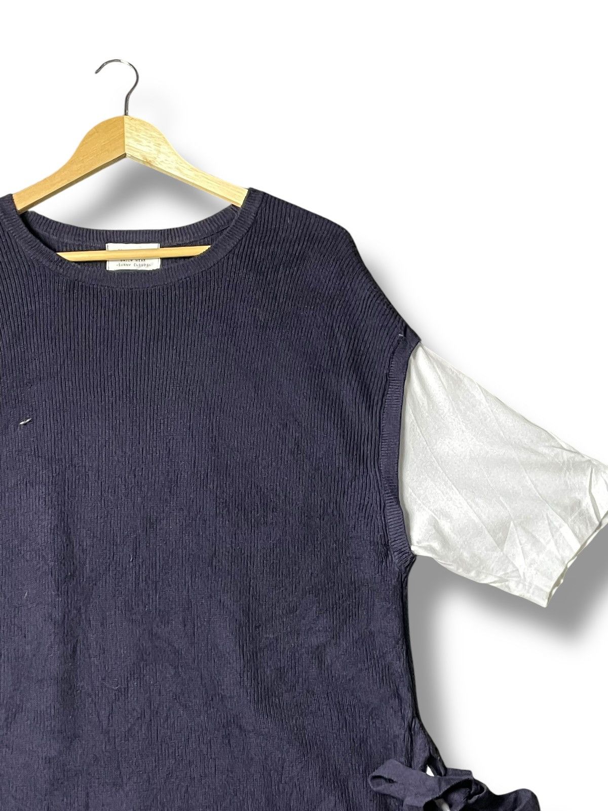 Designer × Japanese Brand × Vintage Sunny Clouds Open Side Knitted Vest Two Piece Shirt(44) Size L / US 10 / IT 46 - 2 Thumbnail