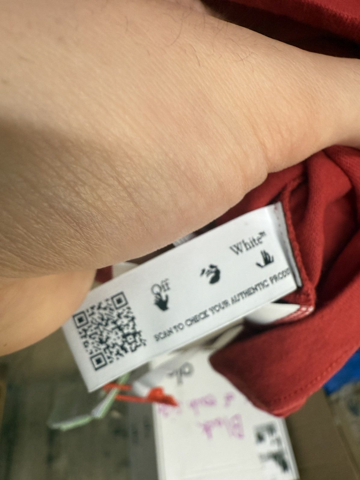 Off White Red Short Sleeve