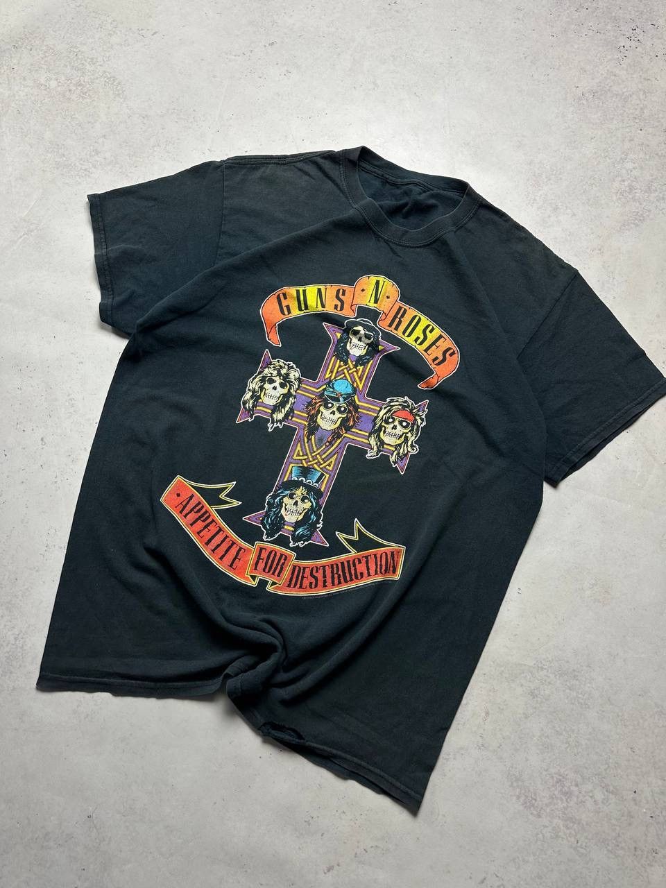 Band Tees × Vintage Vintage Guns'N'Rose Apetite For Deconstructions Boxy Tee Size US L / EU 52-54 / 3 - 4 Thumbnail