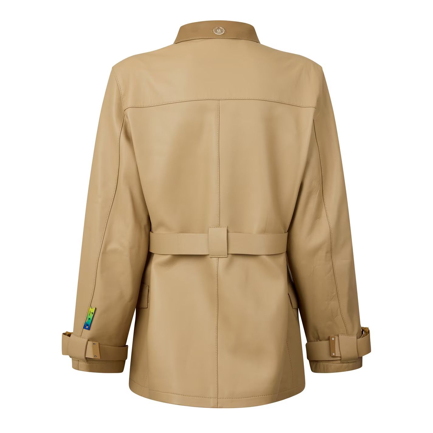 Off-White o1g2r1mq0125 Single Breasted Belted Waist Cargo Coat Camel Size XS / US 0-2 / IT 36-38 - 2 Thumbnail