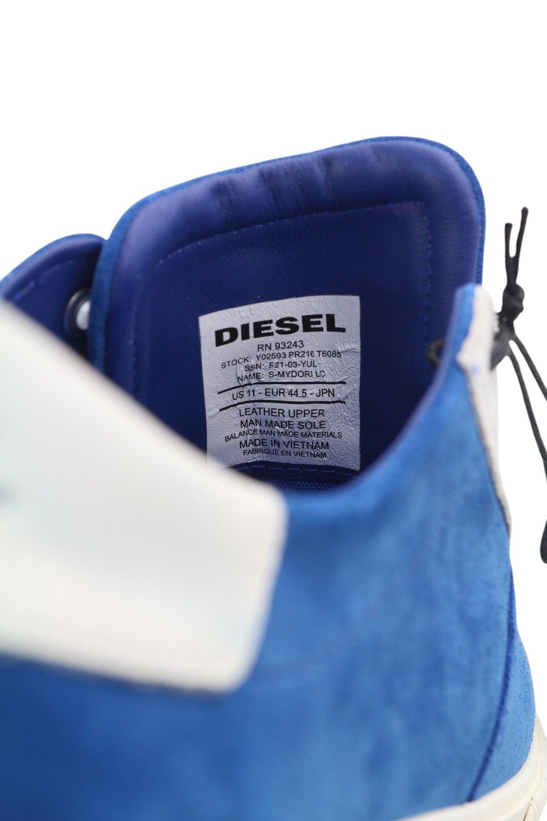 Diesel S-MYDORI LC EU44.5 Blue Suede Leather 41540 Size US 11.5 / EU 44-45 - 9 Thumbnail
