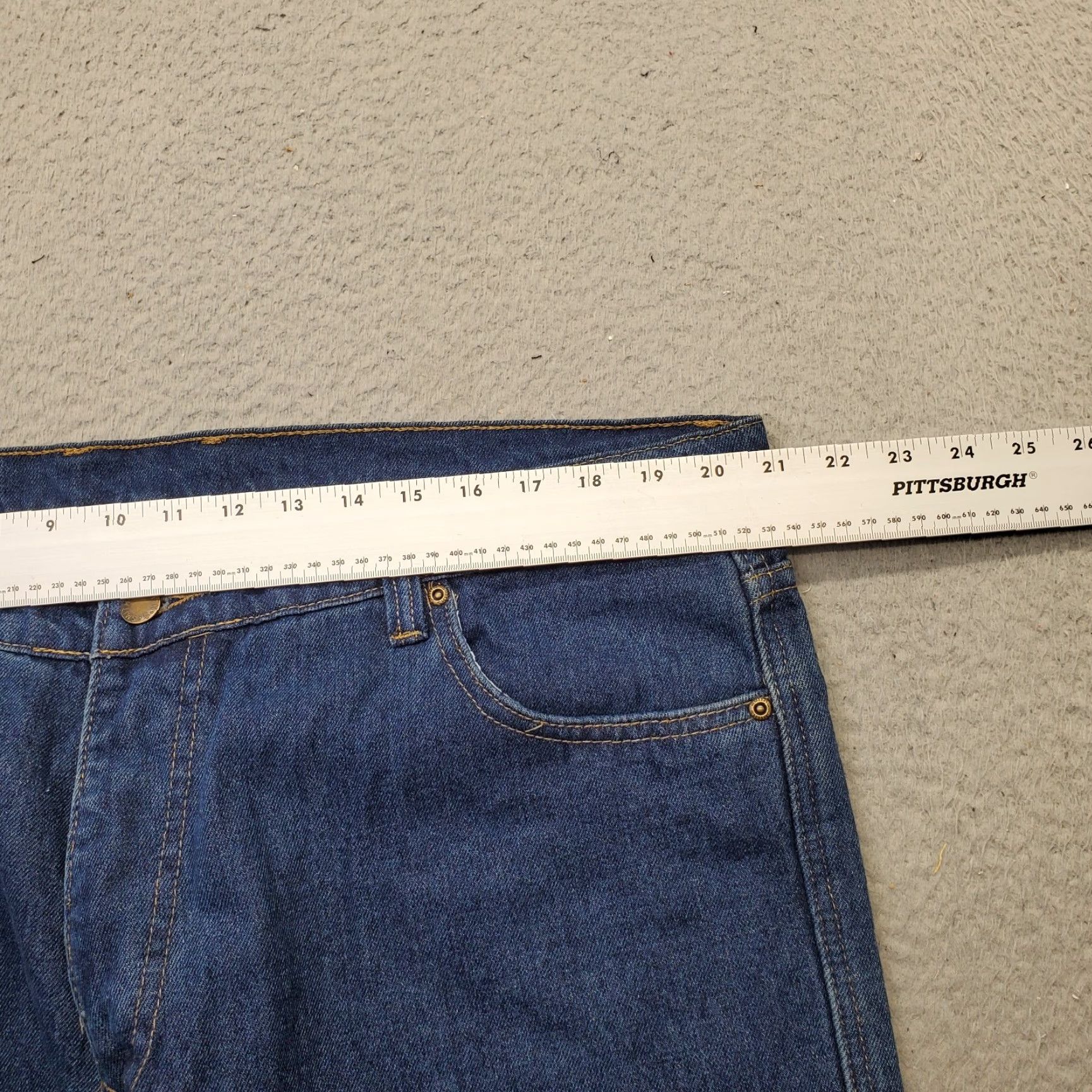 Vintage Smith's Workwear Straight Jeans Mens 42x30 Blue Denim Stretch Comfort Streetwear Size US 42 / EU 58 - 6 Thumbnail