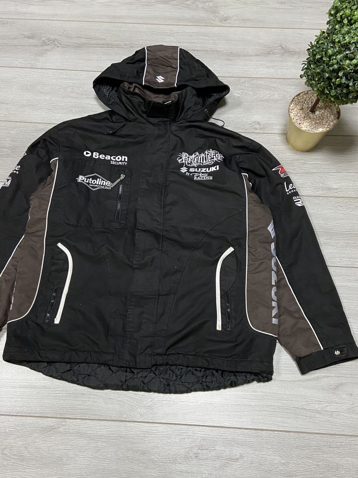 Other Suzuki relentless vintage jacket hooded windbreaker zip Size US XL / EU 56 / 4 - 3 Thumbnail