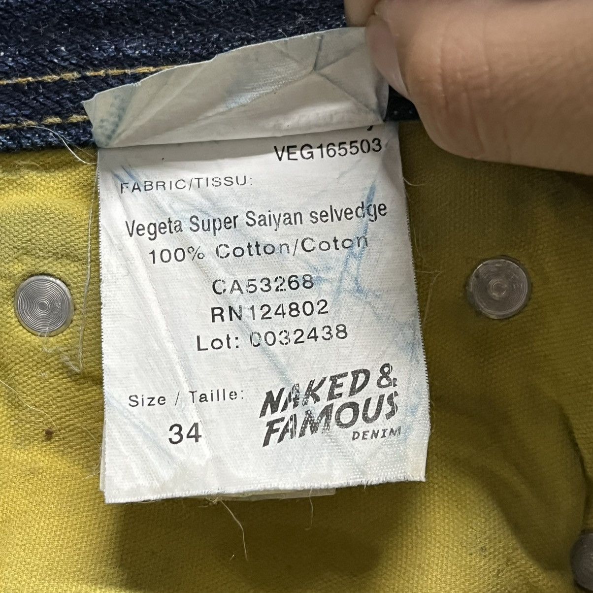 Naked & Famous Naked & Famous x Dragon Ball Z “Vegeta” Selvedge Denim Rare Size US 34 / EU 50 - 11 Thumbnail