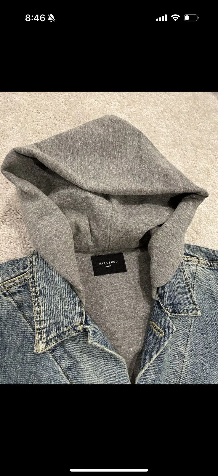 Fear of God Fear Of God Denim Hoodie 5th Collection Size US M / EU 48-50 / 2 - 4 Thumbnail