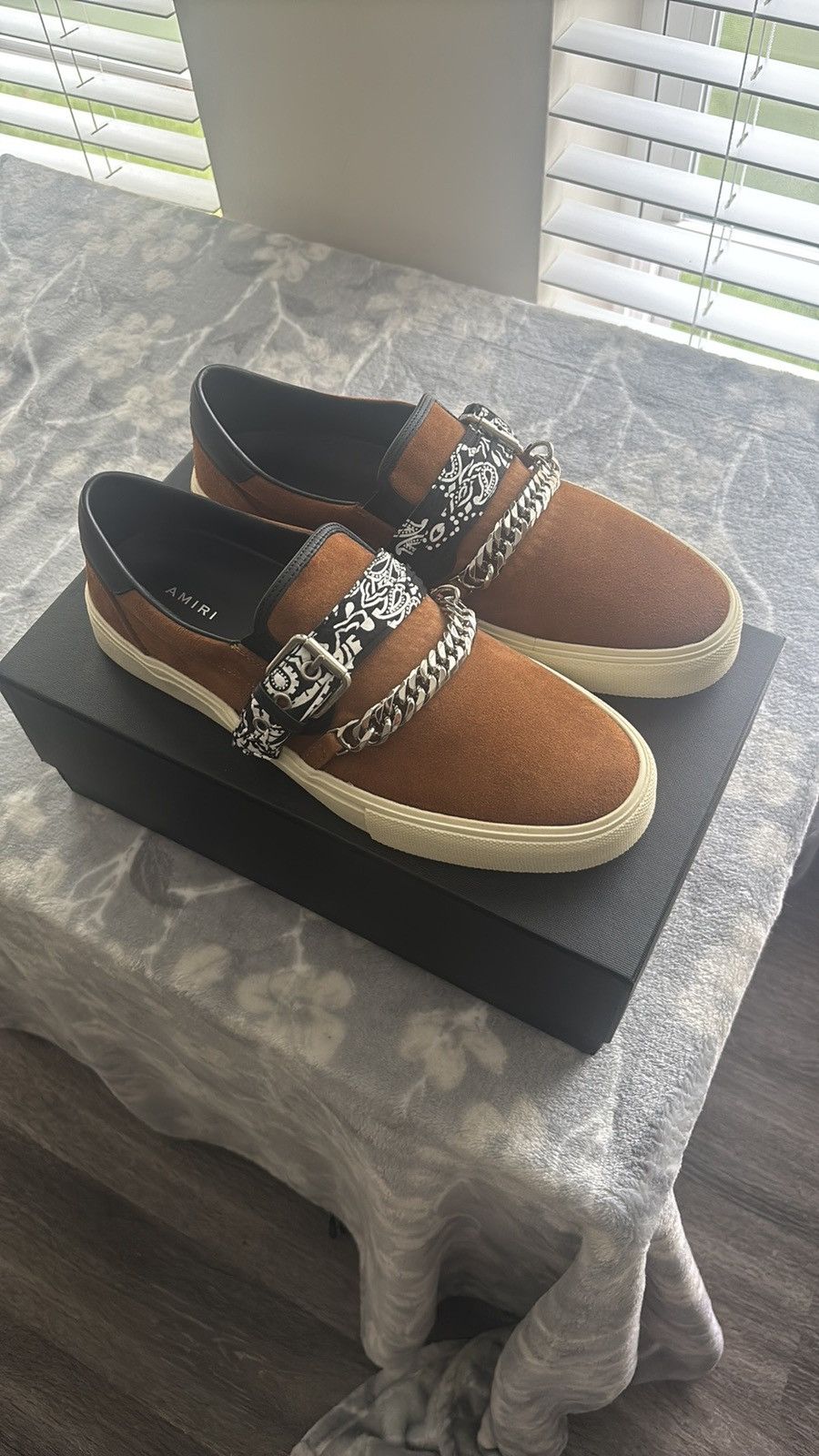 Amiri Bandana Buckle Slip On