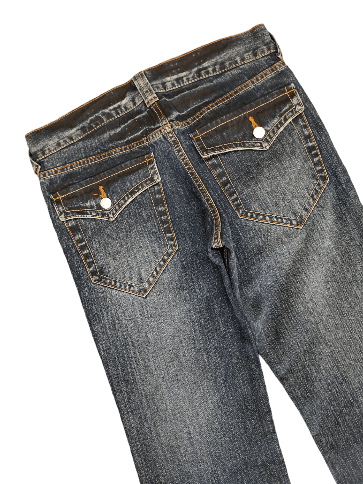 If Six Was Nine Flare Jeans Japan Waxed Faded Boot Cut Y2k Xfrm Fuga Style Size US 30 / EU 46 - 15 Thumbnail