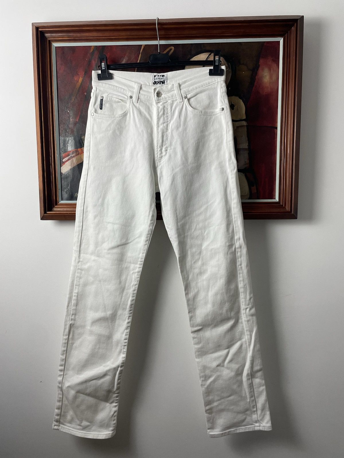 Iceberg Vintage Iceberg White Archival Avant Garde Jeans Denim 90s Size US 32 / EU 48 - 1 Thumbnail