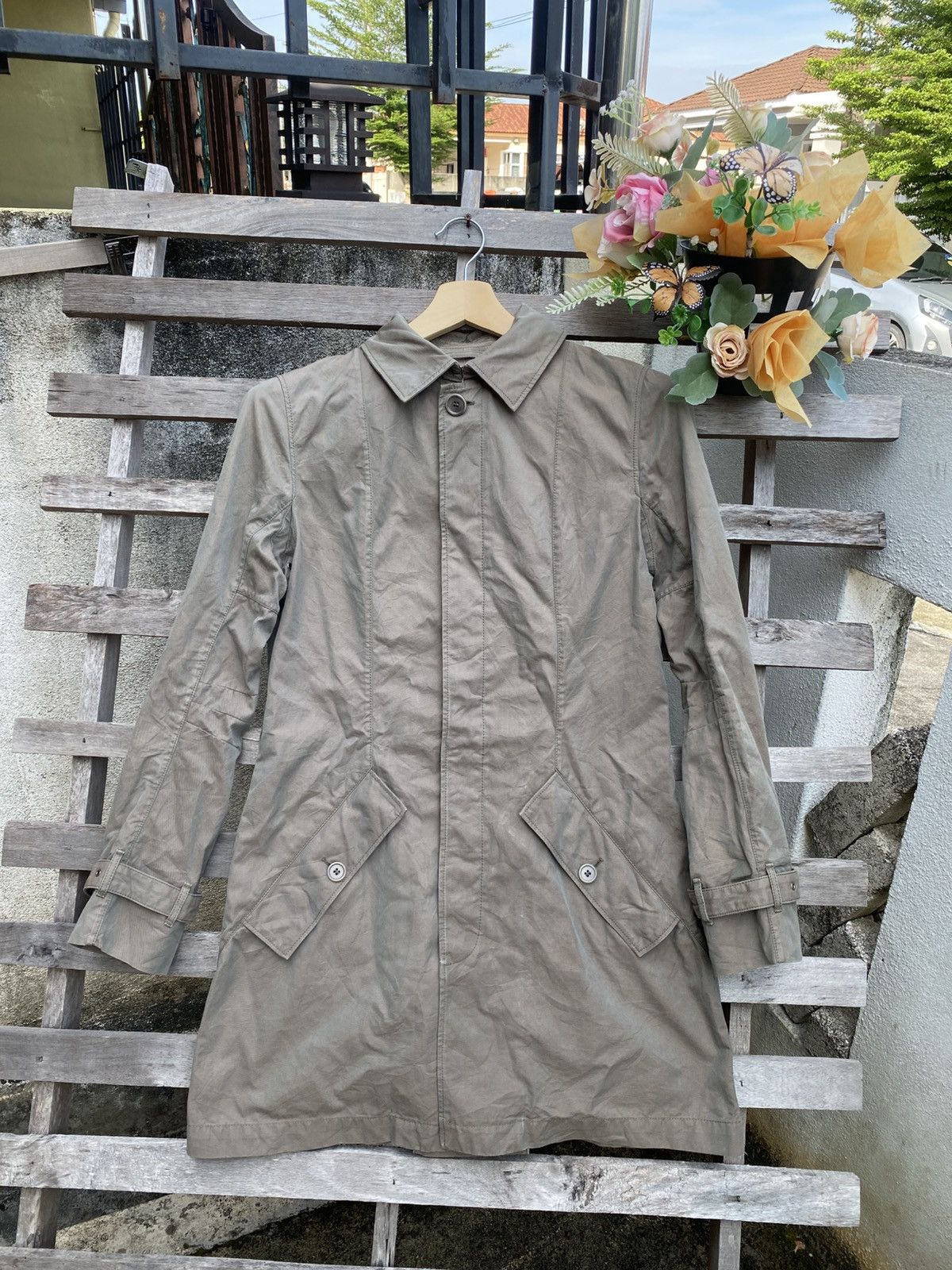 Yohji Yamamoto Y’s Yohji Yamamoto Aspesi Women’s LightweightTrench Coat Size M / US 6-8 / IT 42-44 - 2 Thumbnail