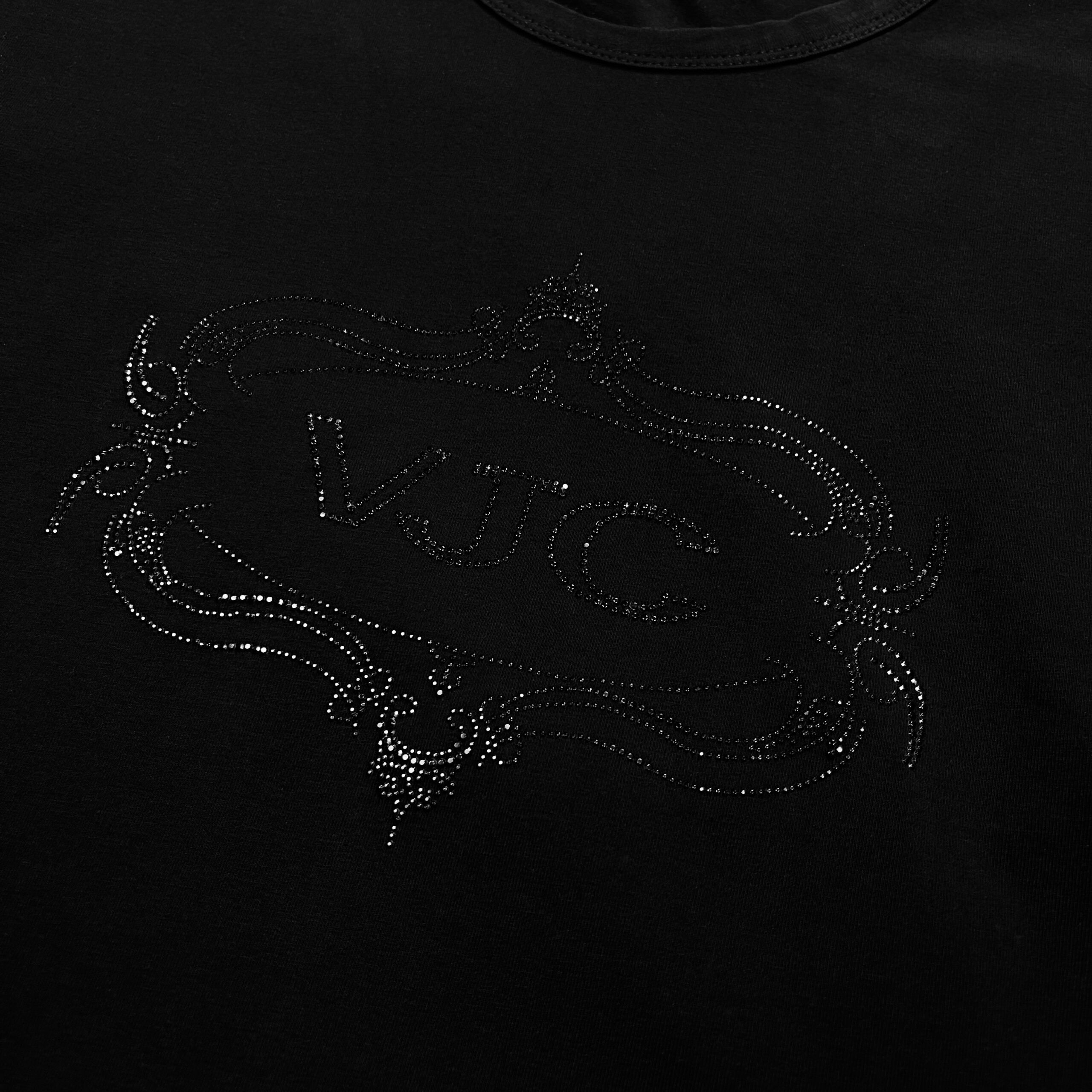 Versace Jeans Couture Versace Jeans Couture Rhinestone Graphic Logo L/ S T-Shirt Size M / US 6-8 / IT 42-44 - 2 Thumbnail