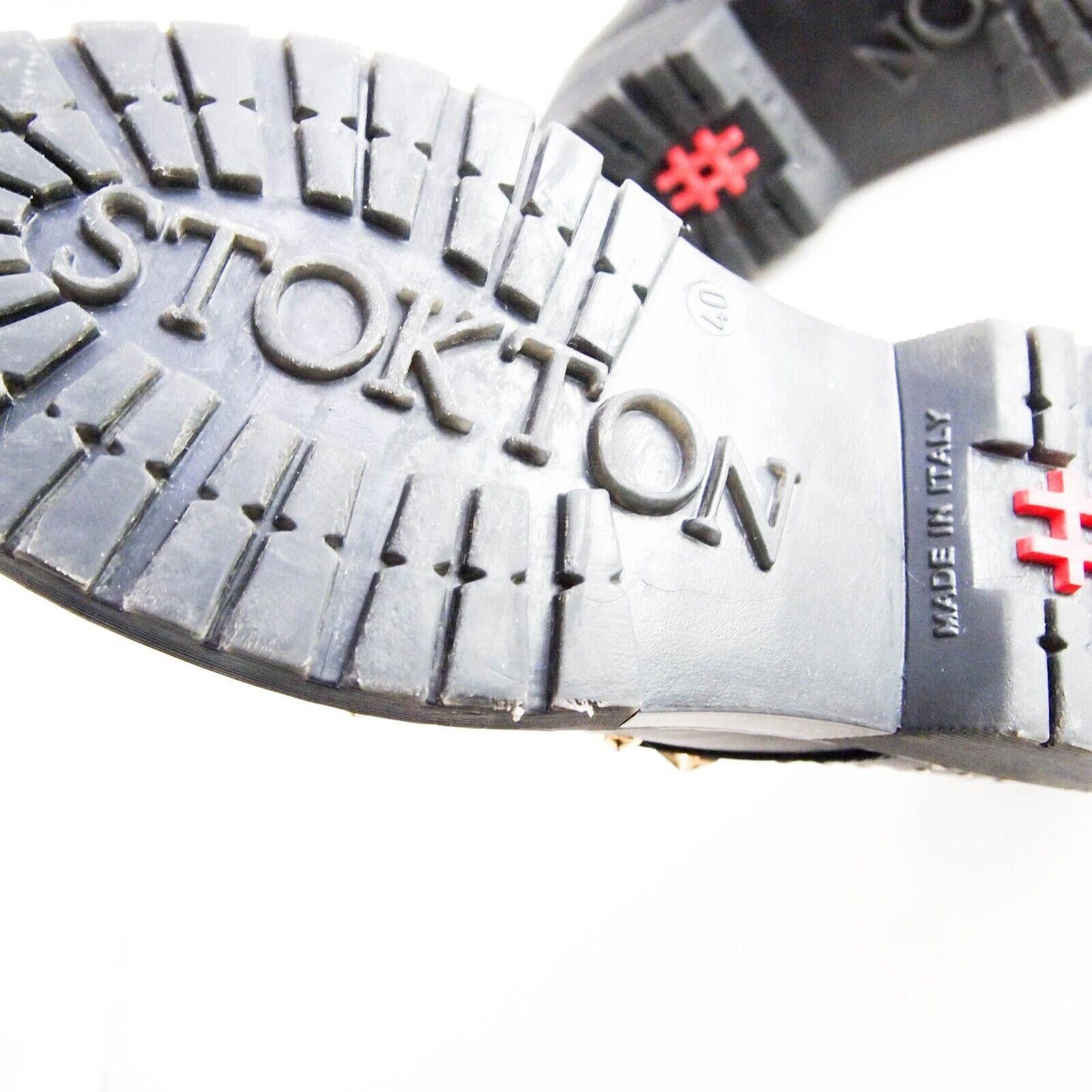 Designer Stokton Derby Studded Black Leather Womens EU 40 US 10 Size US 10 / IT 40 - 10 Thumbnail