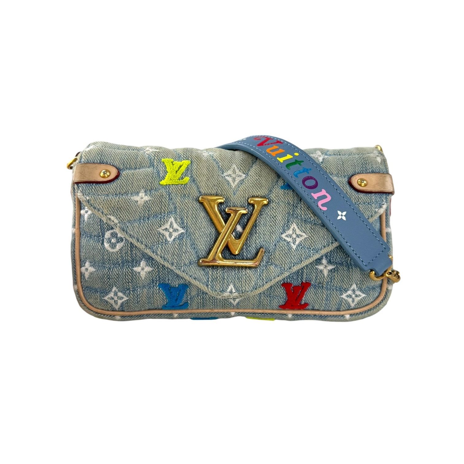Louis Vuitton Louis Vuitton Monogram Denim New Wave Chain Pochette Size ONE SIZE - 1 Thumbnail