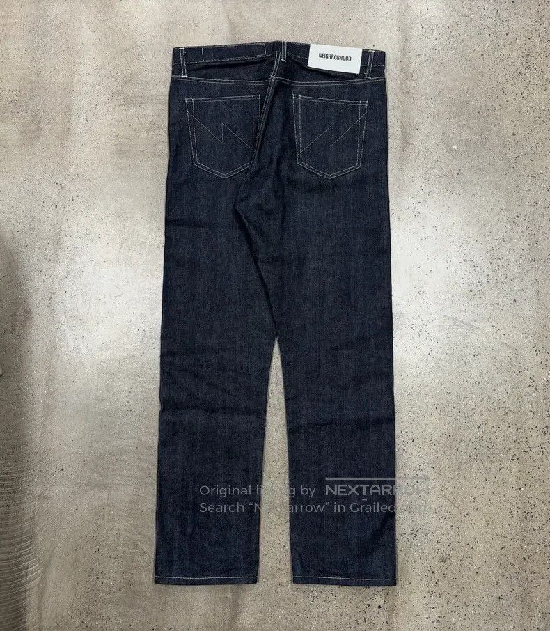 Neighborhood Neighborhood size L 23aw Raw Denim Jeans Rigid Indigo Deni Size US 27 - 1 Thumbnail