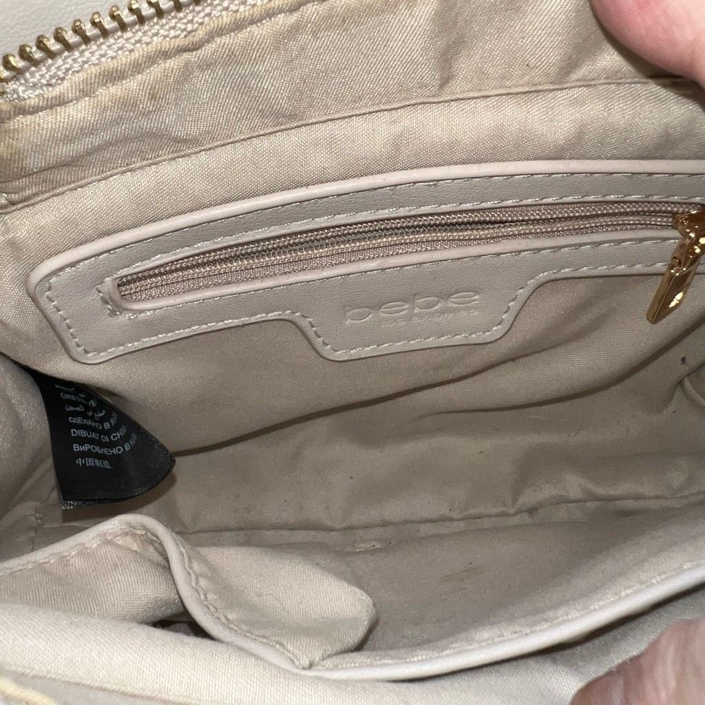 Bebe Bebe Stud Micro Shopper with Unbranded Gold Chain Crossbody Size ONE SIZE - 11 Thumbnail