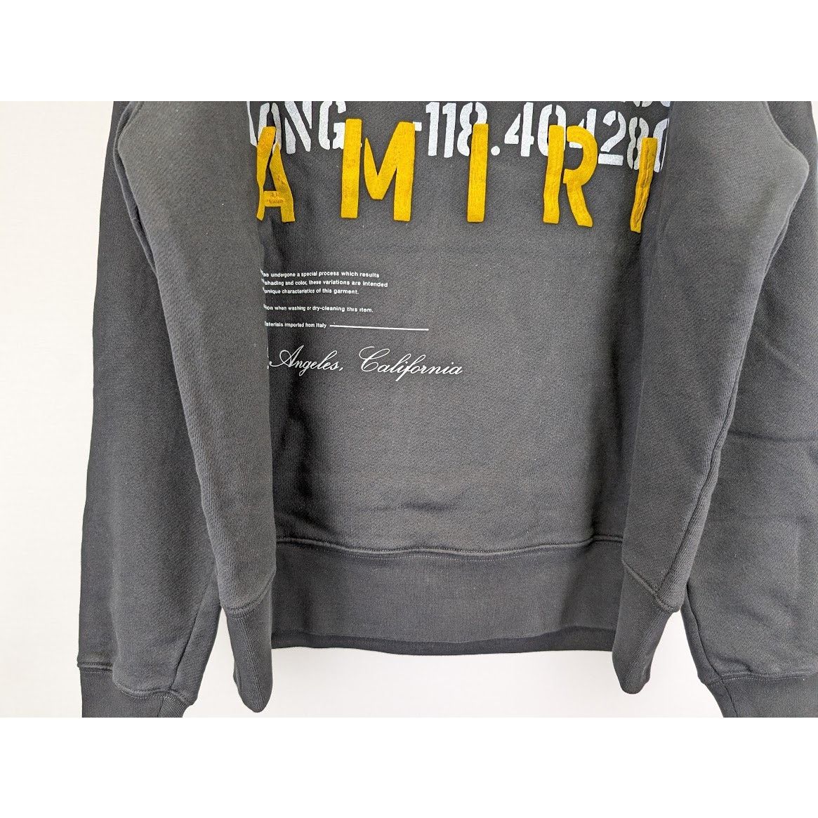 Amiri o1rshd1 Miltary Specs Stencil Hoodie in Black Size US S / EU 44-46 / 1 - 14 Thumbnail