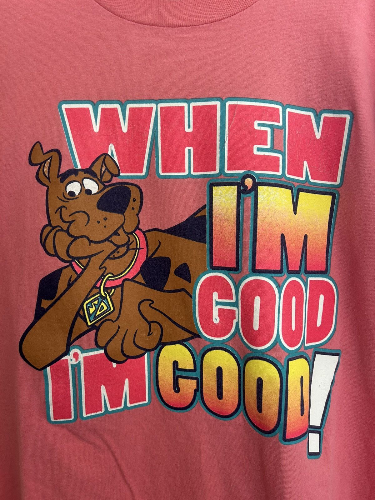Vintage Vintage Scooby Doo ‘When Im Good..’ Graphic T-shirt Pink Size US XL / EU 56 / 4 - 3 Thumbnail
