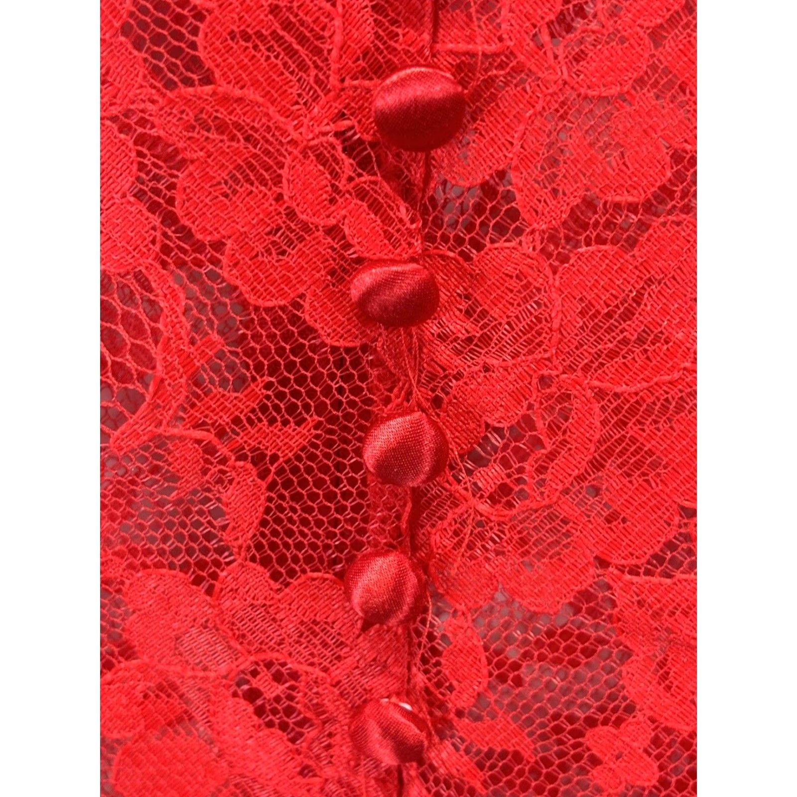 Victoria's Secret VINTAGE Victoria's Secret Red Lace Bodysuit Lingerie 1990s Women's Large Sexy Gold Label Size L / US 10 / IT 46 - 4 Thumbnail