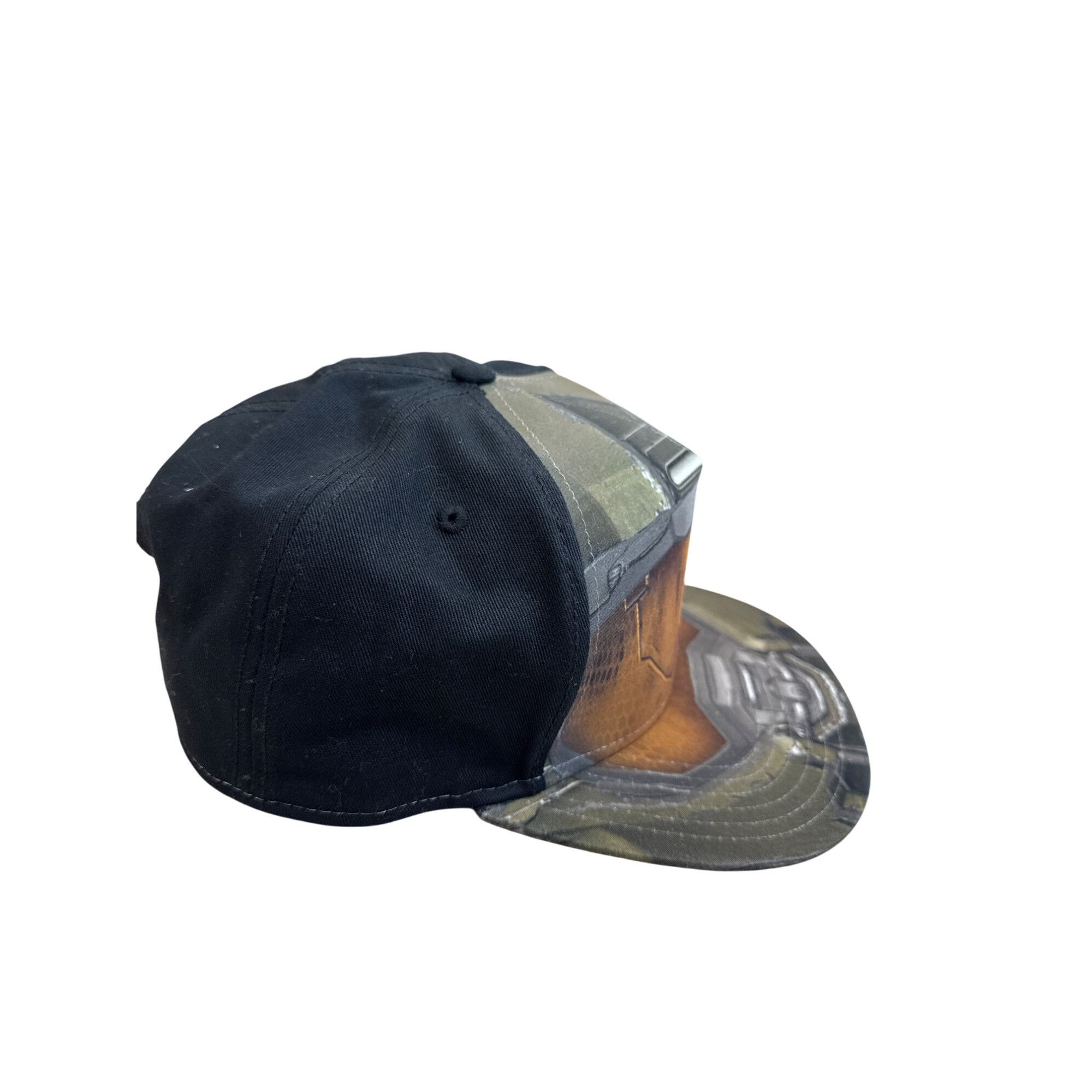 Halo Halo Master Chief Helmet Graphic Snapback Hat black SKU8200 Size ONE SIZE - 4 Thumbnail