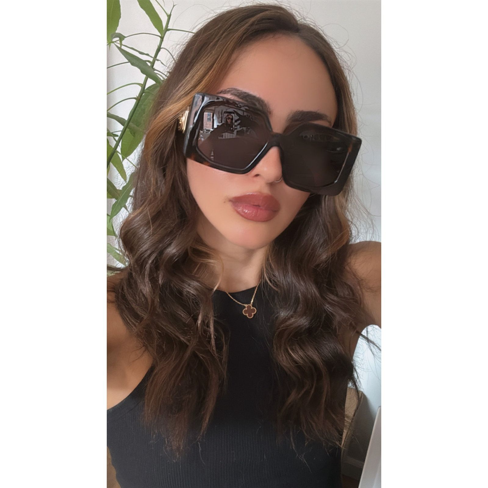 Versace NEW Versace VE4478U Oversized Havana Brown Square Sunglasses Size ONE SIZE - 3 Thumbnail