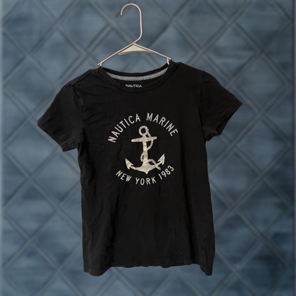Nautica Nautica T-Shirt Women S Black Short Sleeve Crew Neck 100% Cotton Pullover Size S / US 4 / IT 40 - 1 Thumbnail