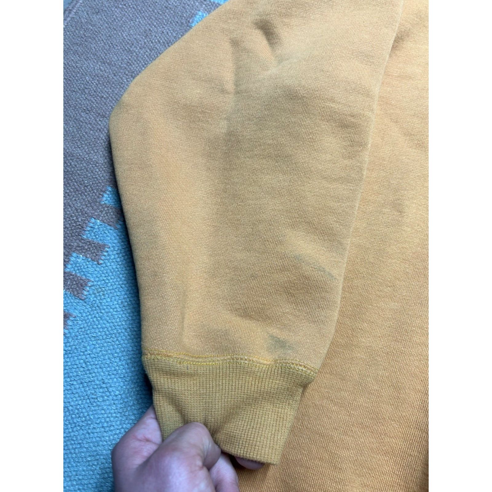 Vintage VINTAGE Sweatshirt Pullover Men's Orange Heavy Cotton Knit Boxy XXL/3XL Cotton Knit Sweatshirt Size US XXL / EU 58 / 5 - 2 Thumbnail