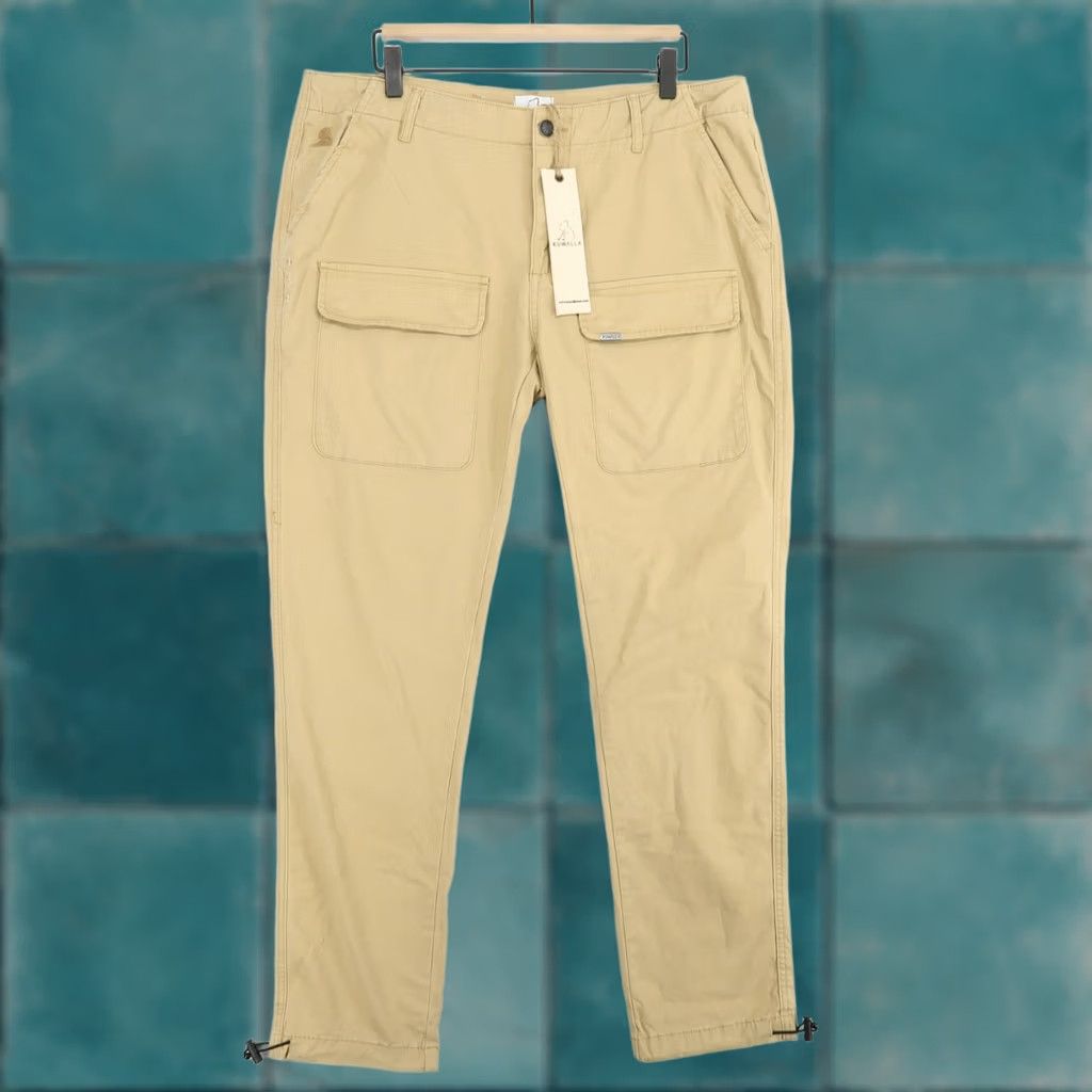 Kuwalla Tee Kuwalla-Tee Cargo Combat Trouser Mens 36 Light Beige Cinch Hems Size US 36 / EU 52 - 1 Thumbnail