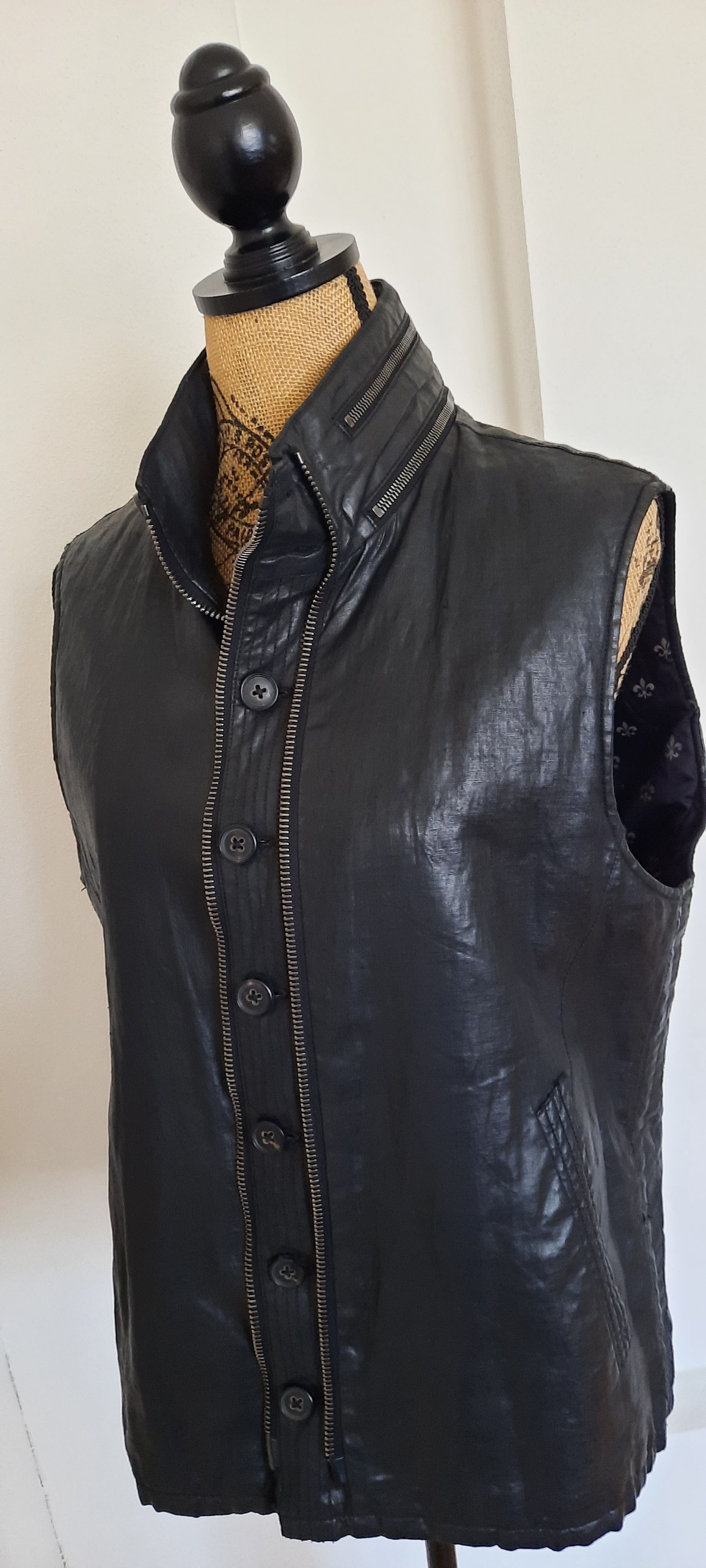 John Varvatos JOHN VARVATOS Beschichtete Leinenjacke Size US M / EU 48-50 / 2 - 3 Thumbnail