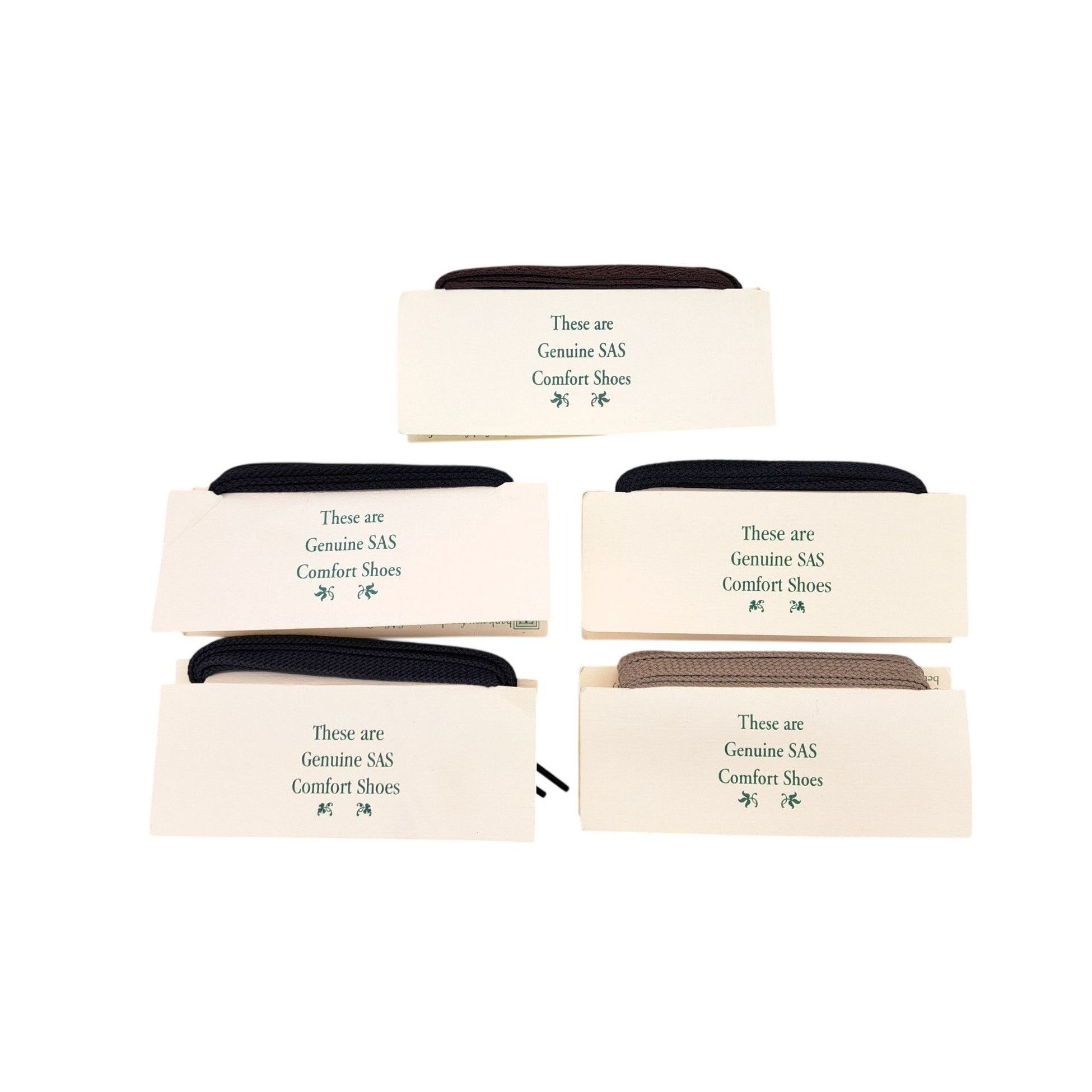 Other SAS Genuine Shoelaces 5 Pair Black Brown Beige 32 Inches New Size ONE SIZE - 3 Thumbnail