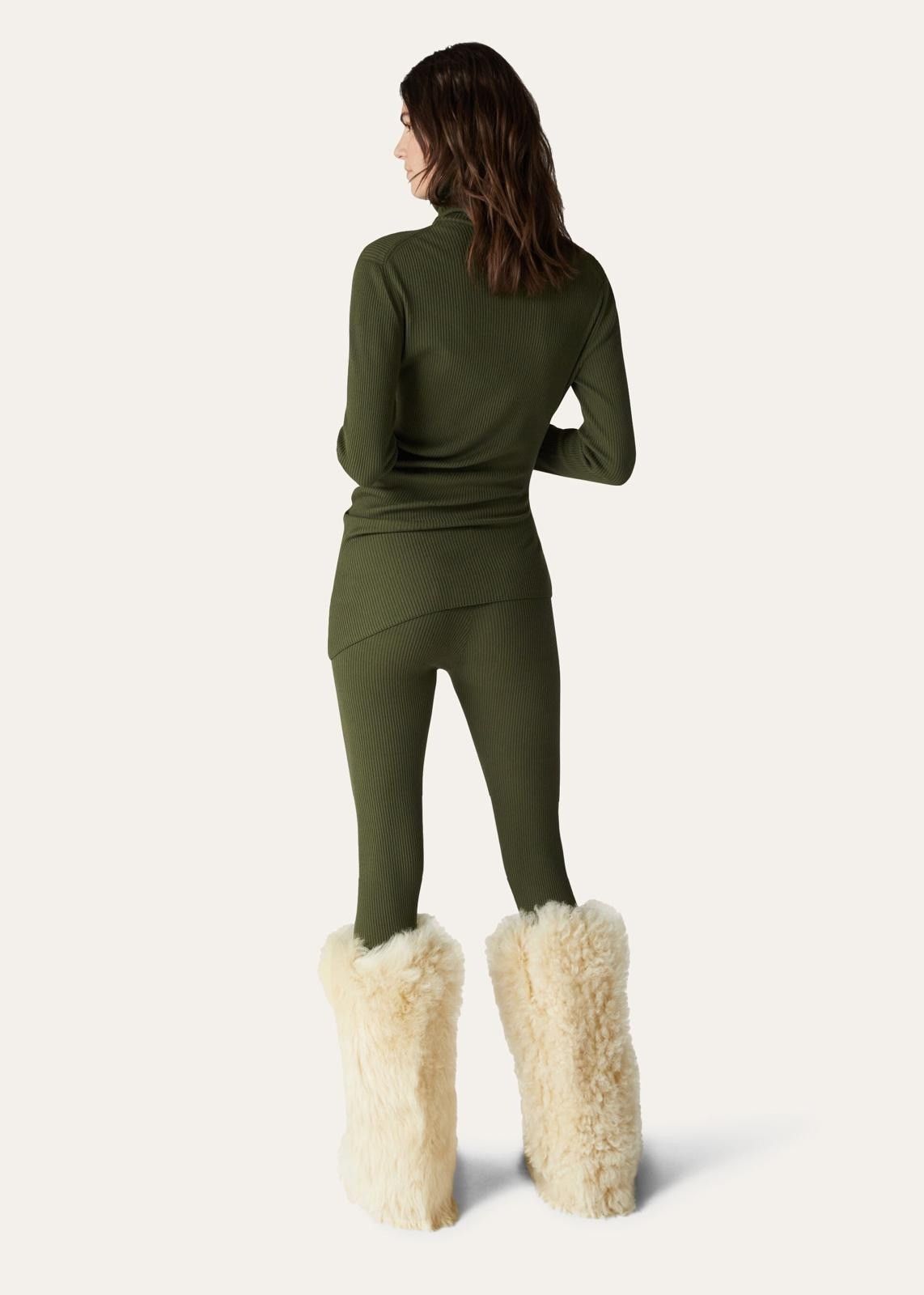 Loro Piana o1srvl11e0824 Diavolezza Turtleneck Sweater in Olive Green Size XL / US 12-14 / IT 48-50 - 5 Thumbnail