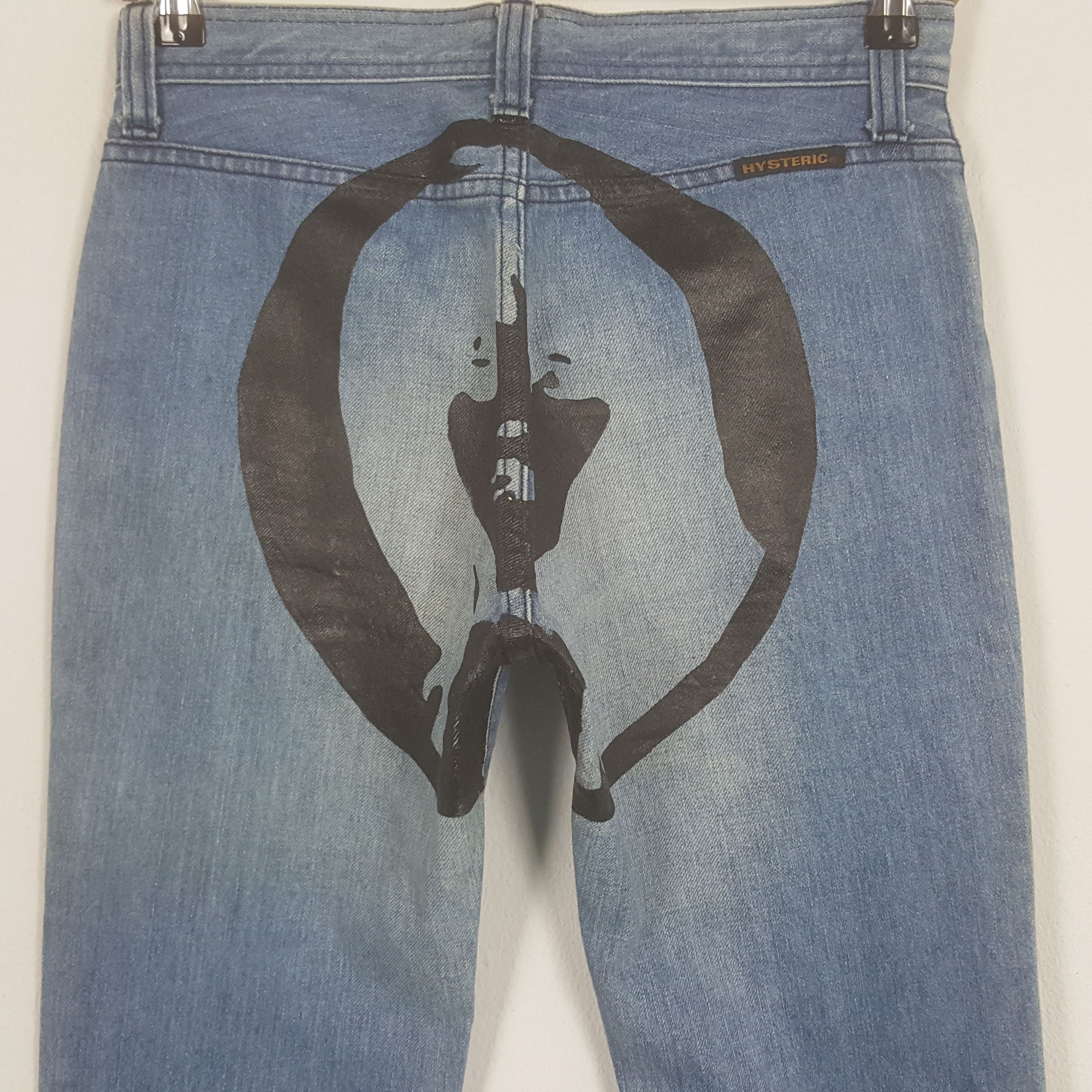 Hysteric Glamour × Japanese Brand × Vintage Vintage Hysteric Glamour Japanese Custom Art Bootcut Jeans Size US 27 - 2 Thumbnail