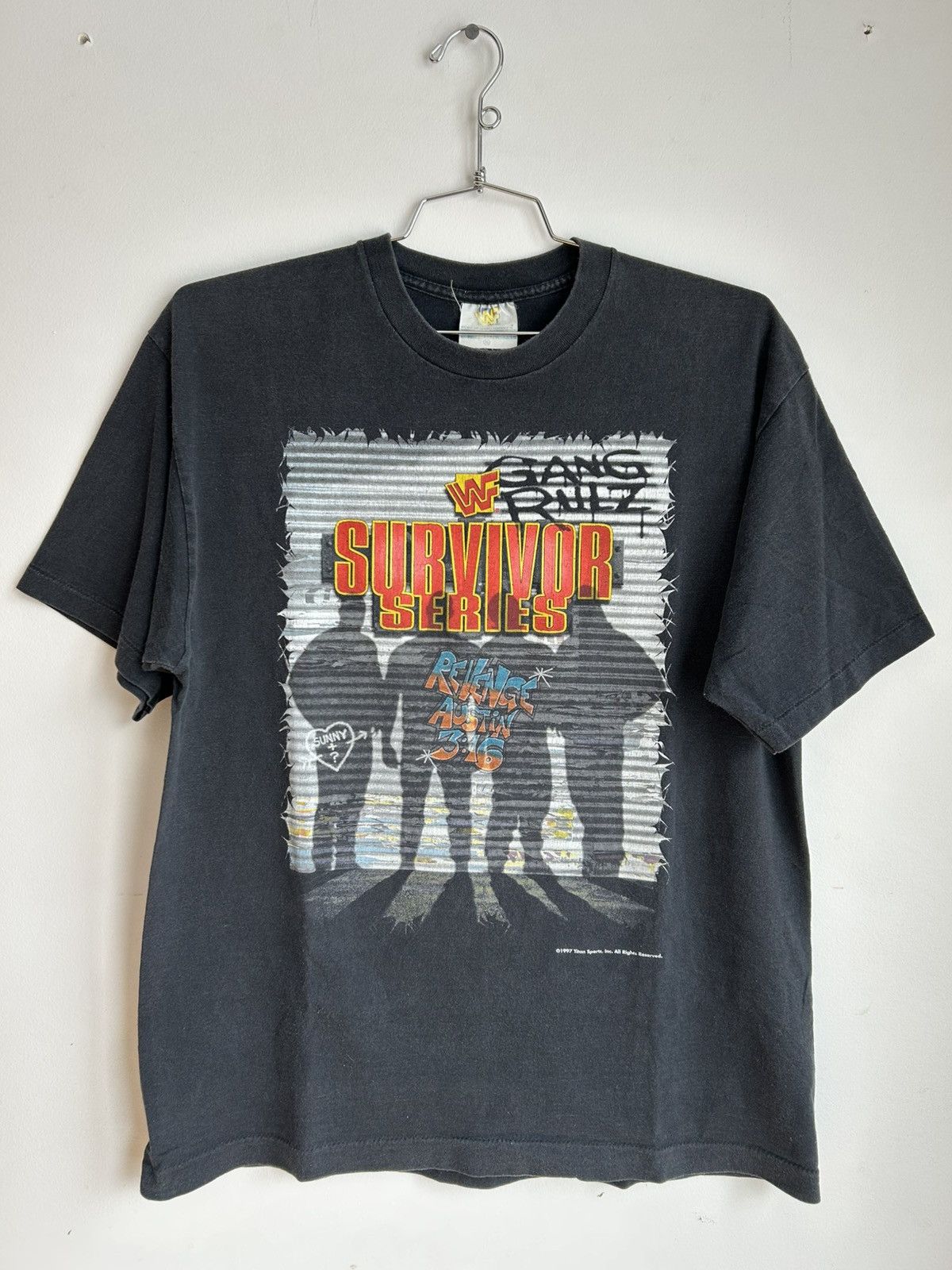 Vintage WWF 1997 Montreal Screwjob Survivor Series tee