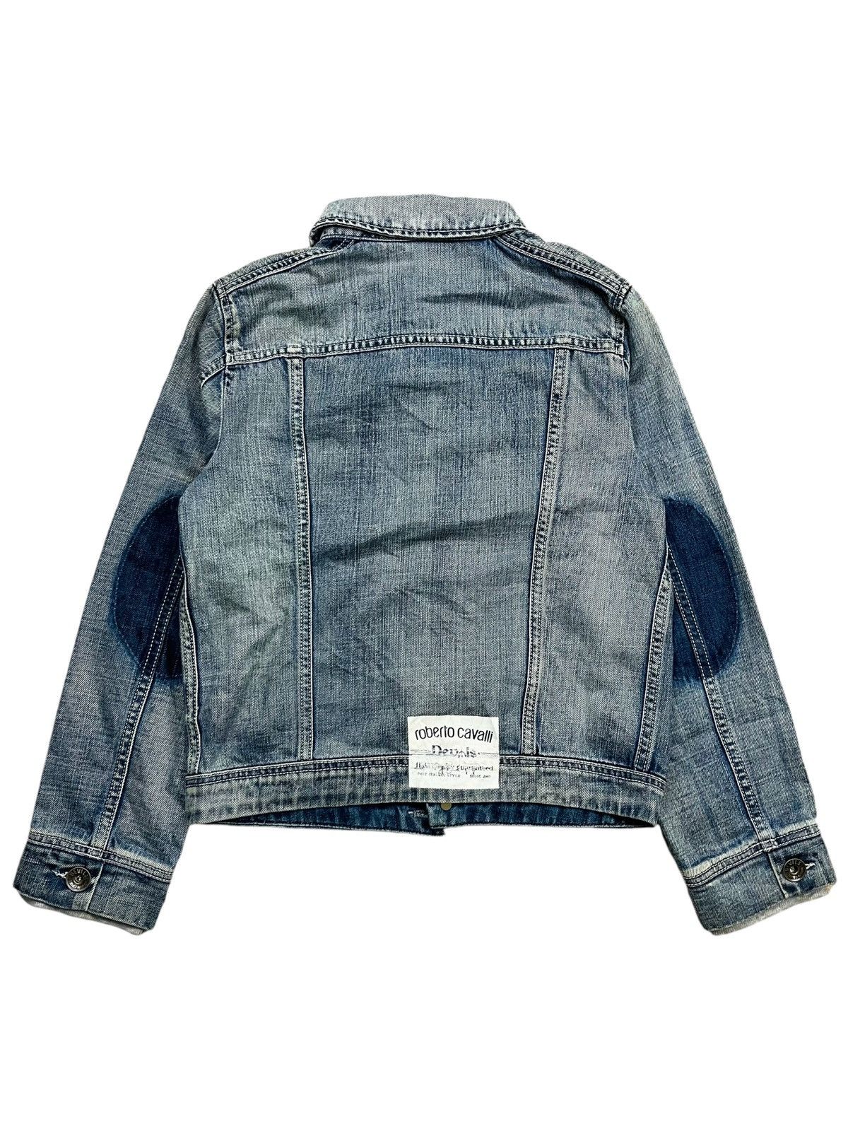 If Six Was Nine 2000s Roberto Cavalli - Devils Bono Denim Jacket Size US XS / EU 42 / 0 - 5 Thumbnail