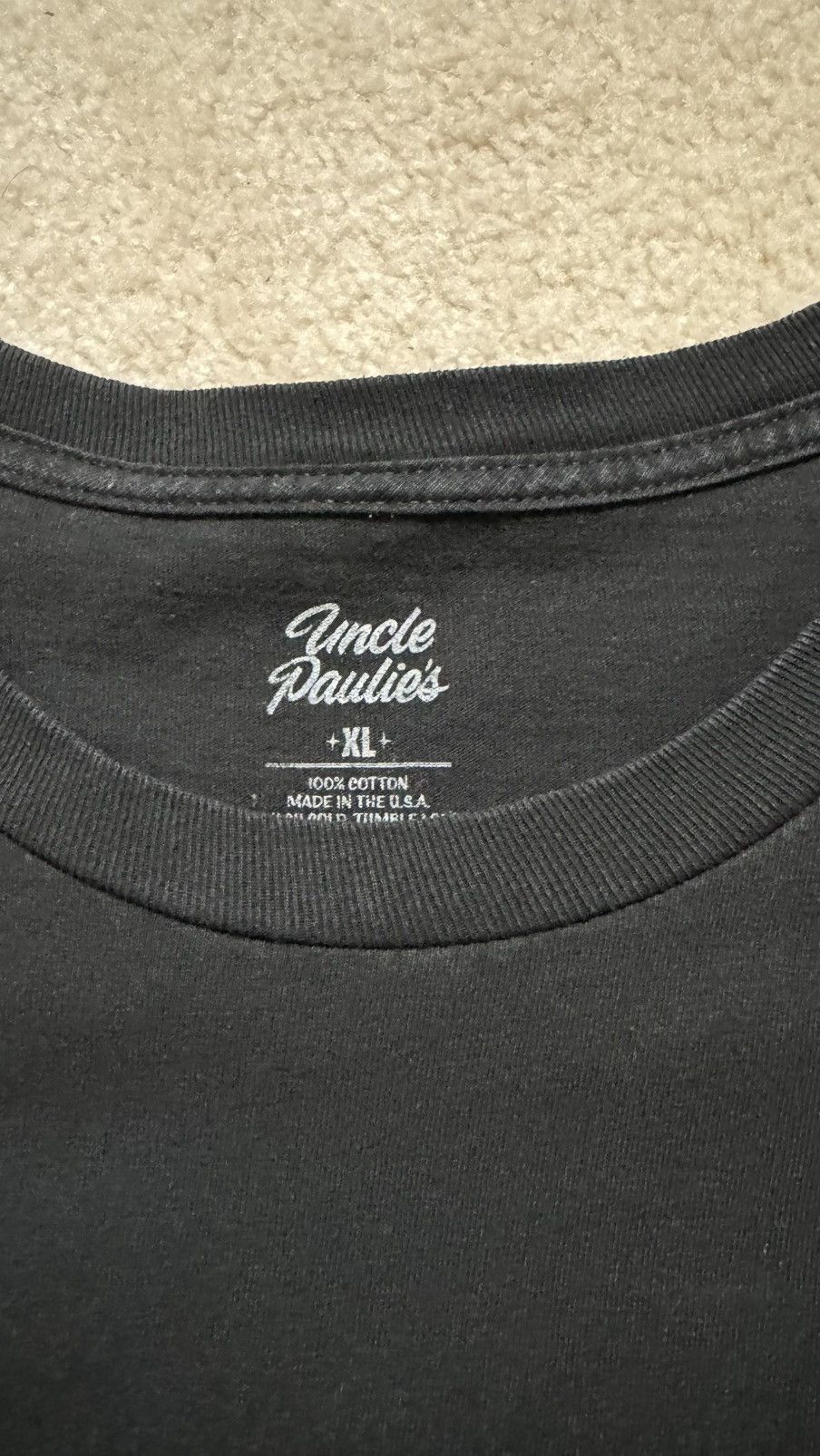 Vintage Uncle Paulie’s Logo T-shirt (Black) Size US XL / EU 56 / 4 - 3 Thumbnail