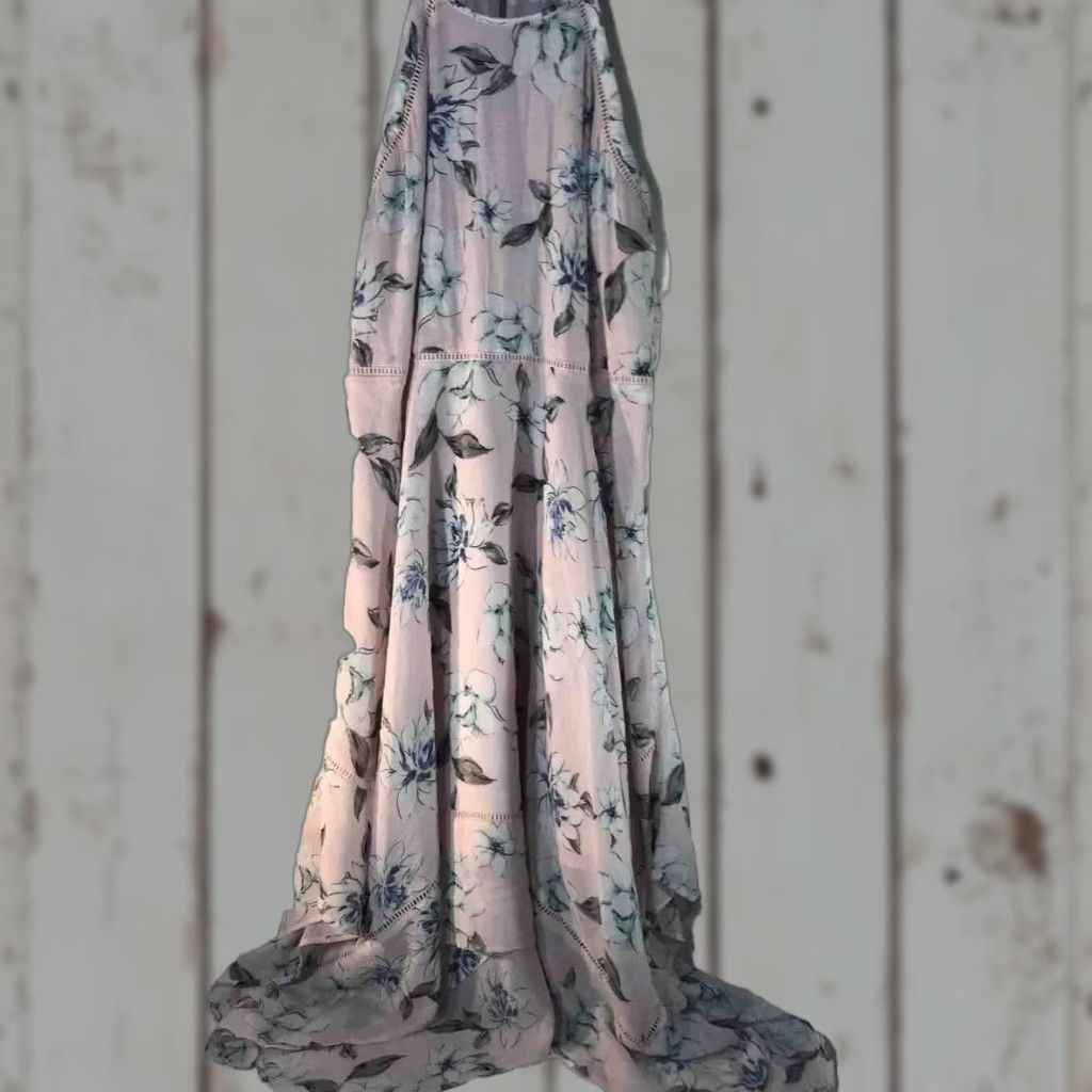 Vintage Candies Floral Strappy Maxi Dress Womens XL Light Pink Long Summer Party Size XL / US 12-14 / IT 48-50 - 1 Thumbnail