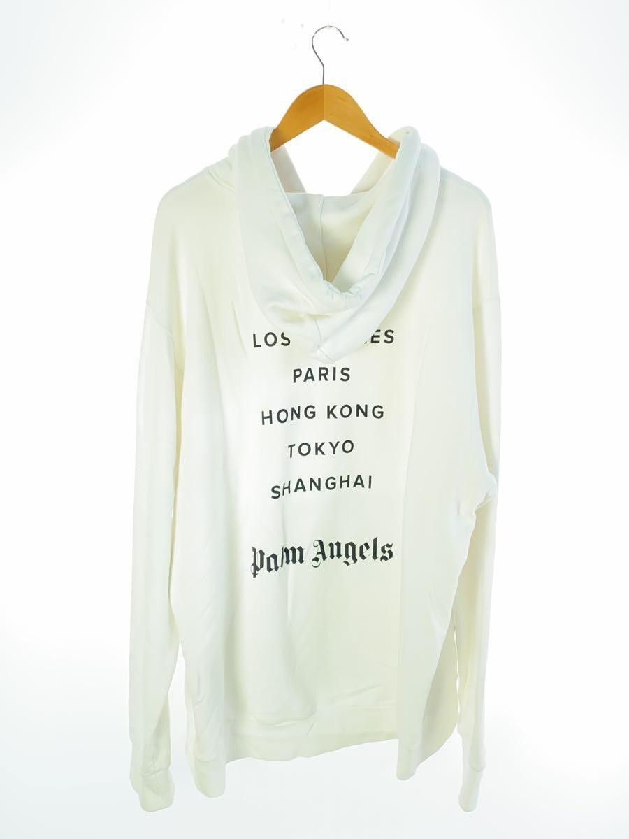 Palm Angels Palm Angels Spray Logo Print Cotton Parker White Size US XXL / EU 58 / 5 - 2 Thumbnail