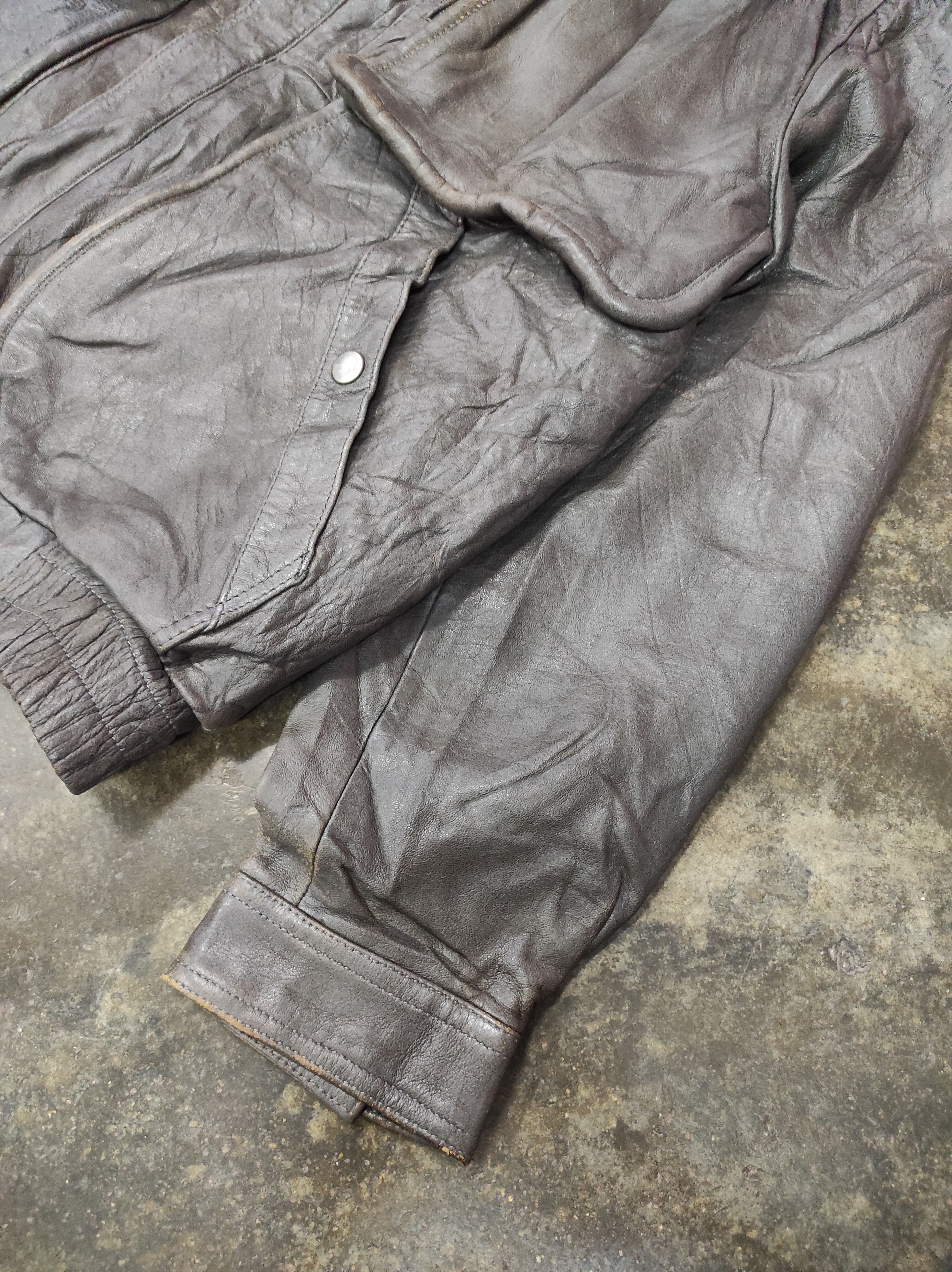 Japanese Brand ROLLING 30 LEATHER BOMBER JACKET Size US L / EU 52-54 / 3 - 4 Thumbnail