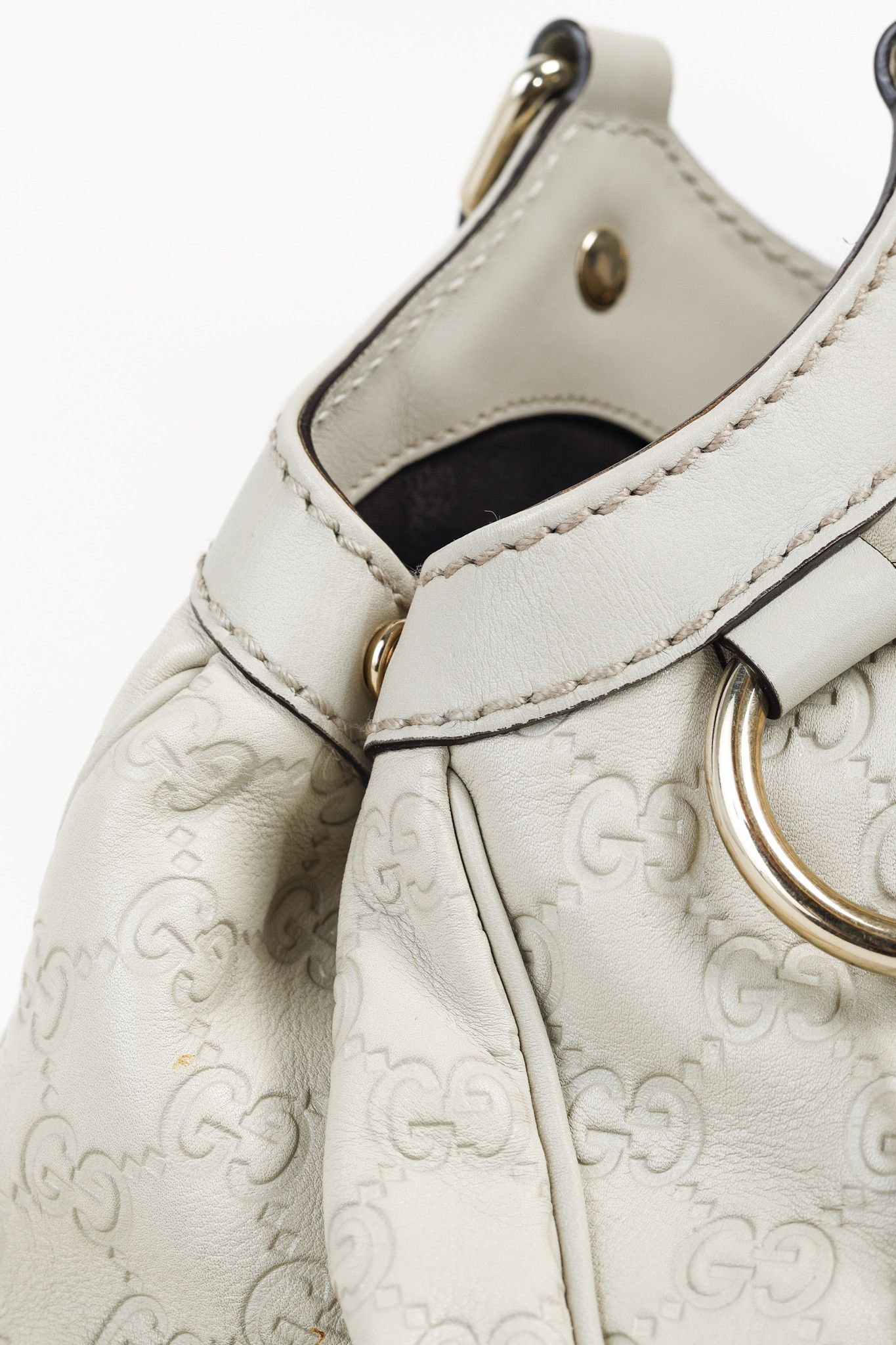 Gucci Gucci Sukey Guccissima Beige Leather Tote Size ONE SIZE - 8 Thumbnail