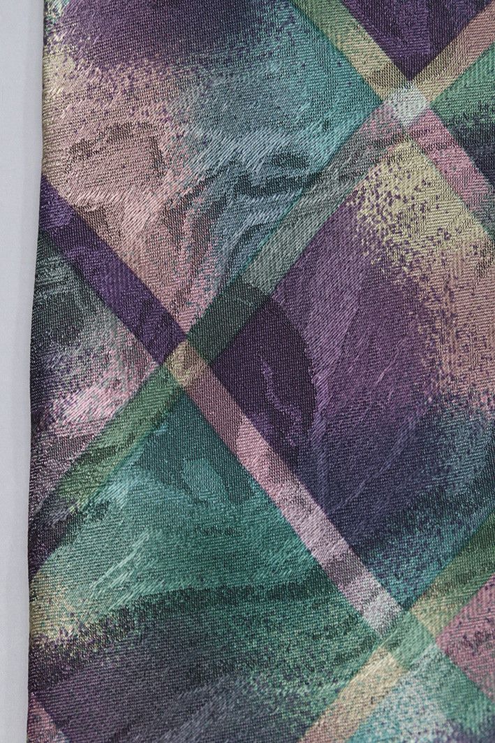 Lanvin Lanvin Paris Abstract Plaid Silk Tie Size ONE SIZE - 8 Thumbnail