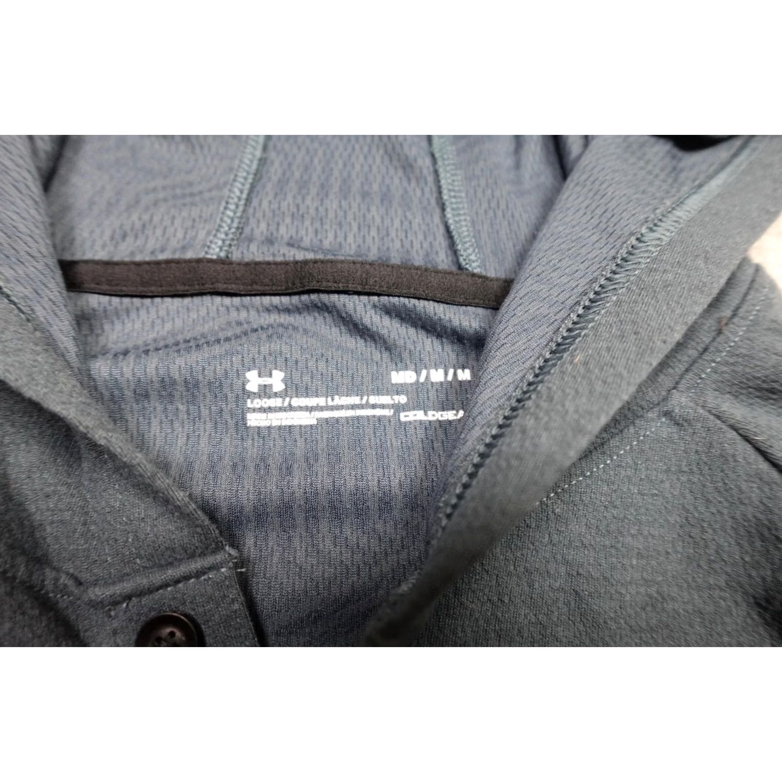 Under Armour Under Armour Hoodie Mens M Blue Henley Thermal Kangaroo Pocket ColdGear Size US M / EU 48-50 / 2 - 2 Thumbnail