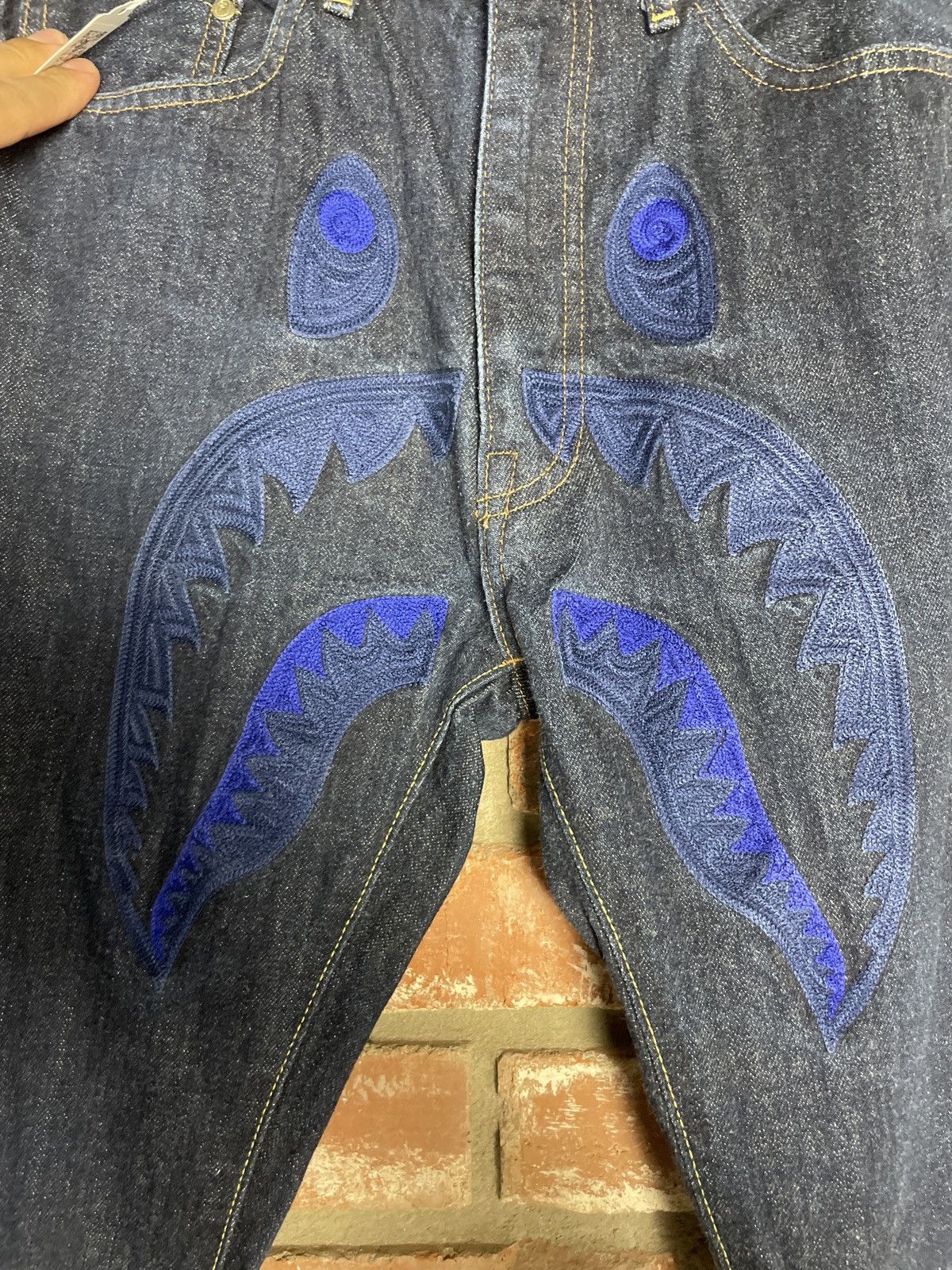Bape 2008 Bape Shark Jeans Size US 32 / EU 48 - 2 Thumbnail