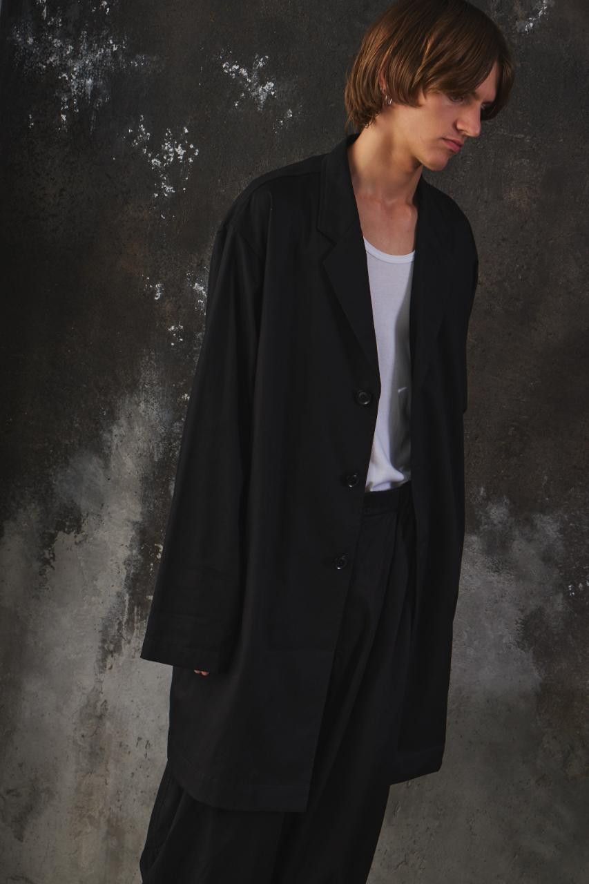 Yohji Yamamoto Ground Y Cotton 3-Button Long Coat Work Jacket Size 50R - 3 Thumbnail