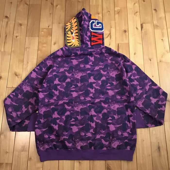 BAPE flame shark full zip hoodie a bathing ape Fire Size XL 